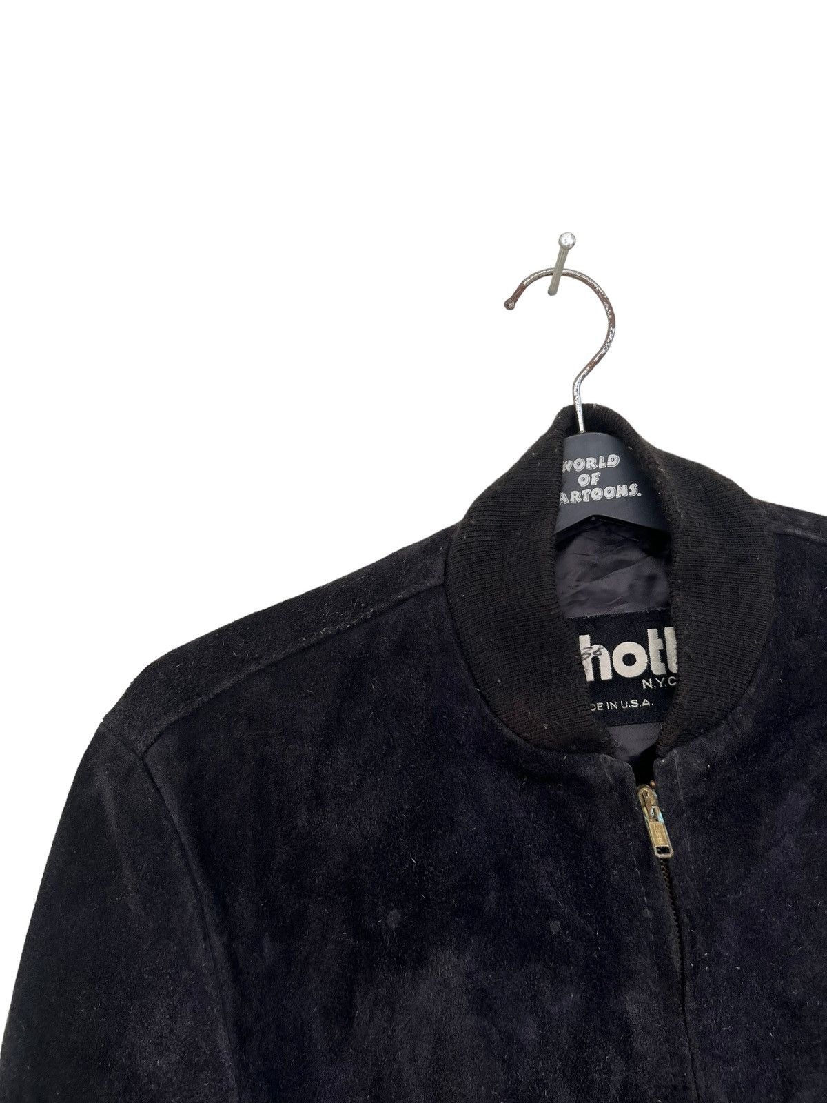 Schott 80s Schott N.Y.C. Patina Black Suede Leather Bomber Jacket Size US M / EU 48-50 / 2 - 7 Thumbnail