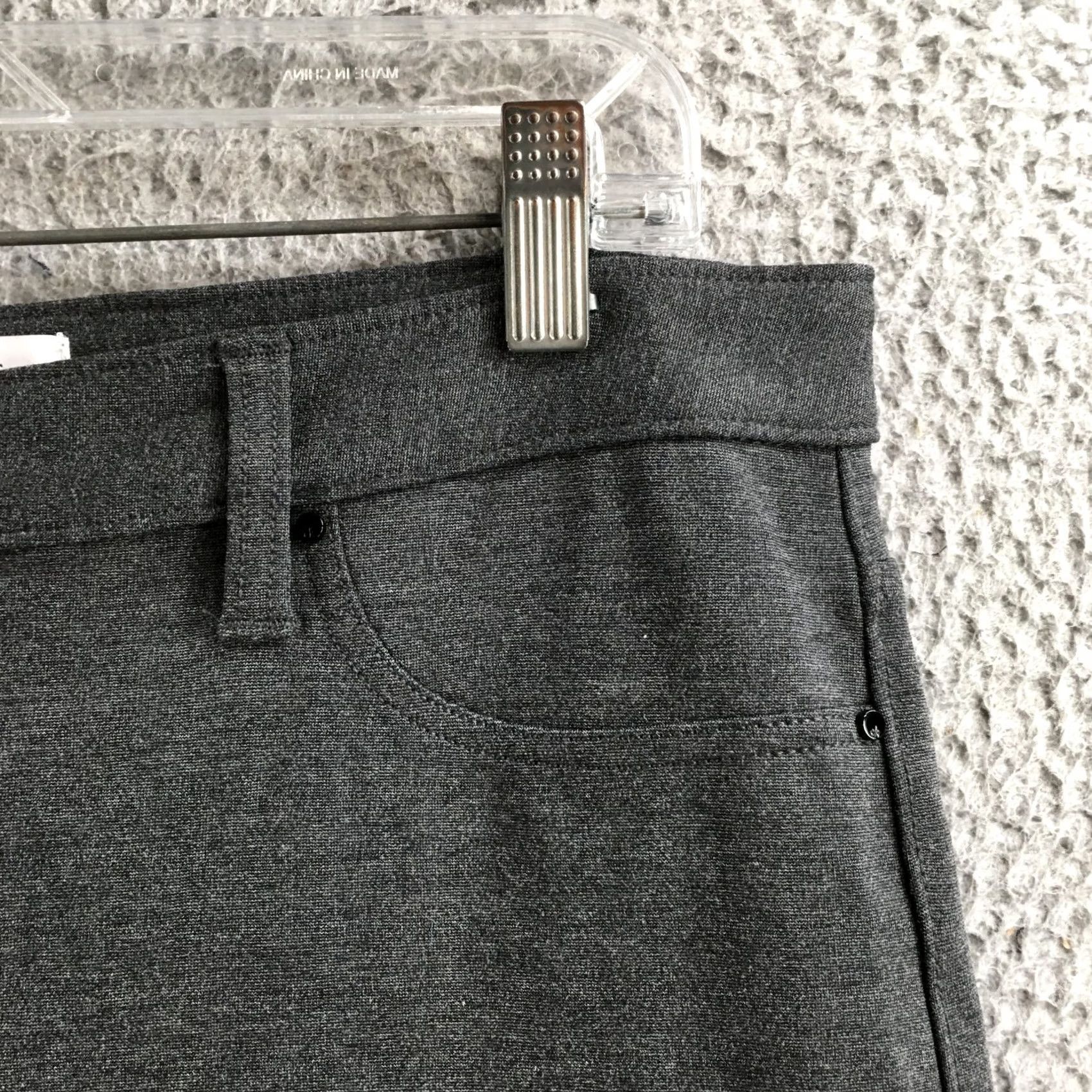Calvin Klein Calvin Klein & Co Pants Womens Gray Size 12 Stretch Straight Leg Faux Pocket Zip Fly Size 34" / US 12 / IT 48 - 4 Thumbnail