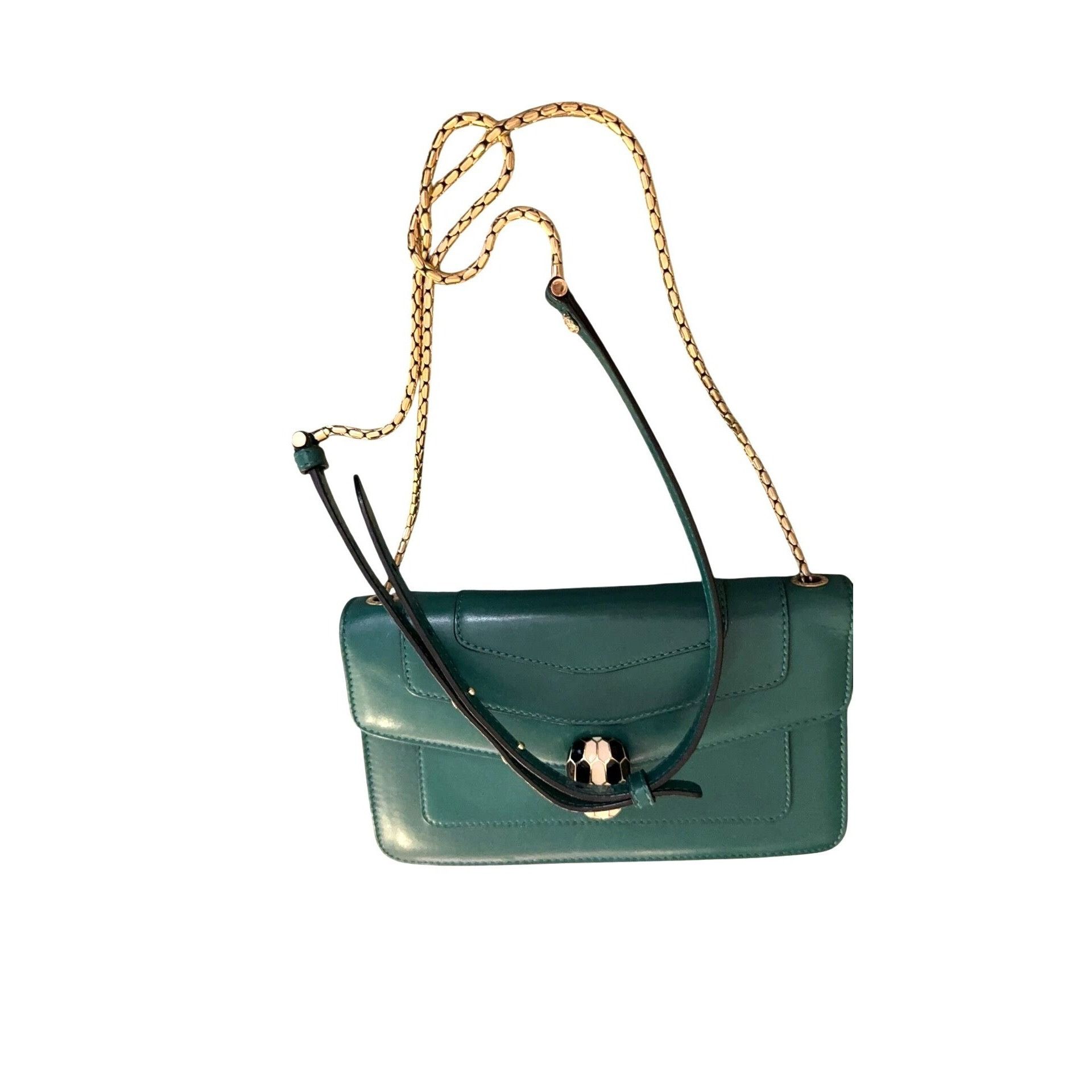 Bvlgari Bvlgari Serpenti Forever Emerald Green Leather Crossbody Bag Size ONE SIZE - 4 Thumbnail