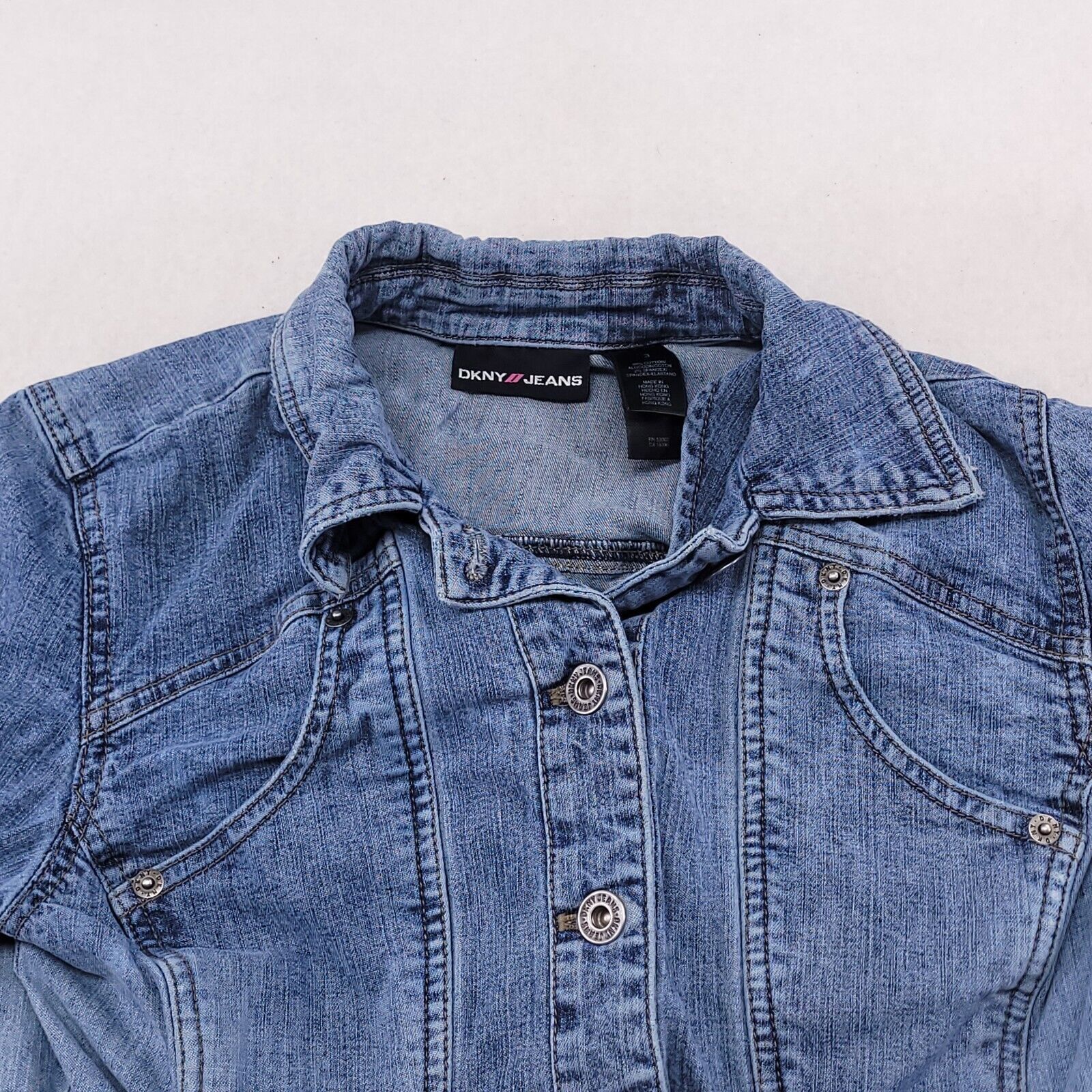 DKNY DKNY Jeans Casual Denim Long Sleeve Jacket Women Size 3 Blue Size S / US 4 / IT 40 - 1 Thumbnail