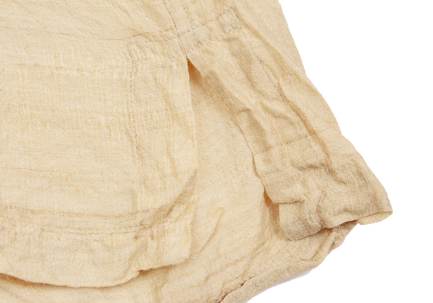 Issey Miyake Silk Mao Collar Shirt in Beige, Size L Size US L / EU 52-54 / 3 - 7 Thumbnail