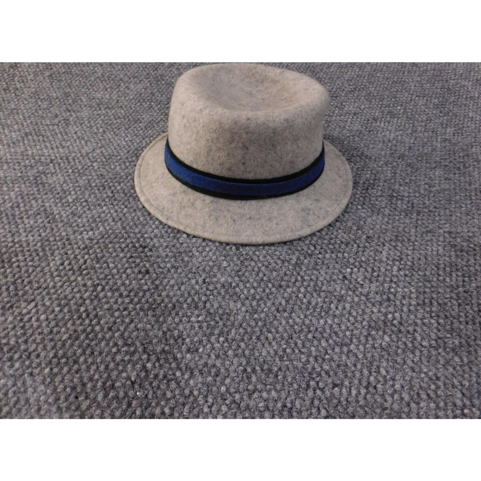 Brooks Brothers VINTAGE Brooks Brothers Hat Pork Pie Gray Blue Ribbon Bow Felt Short Brim Dress Mens Size US 35 - 4 Thumbnail