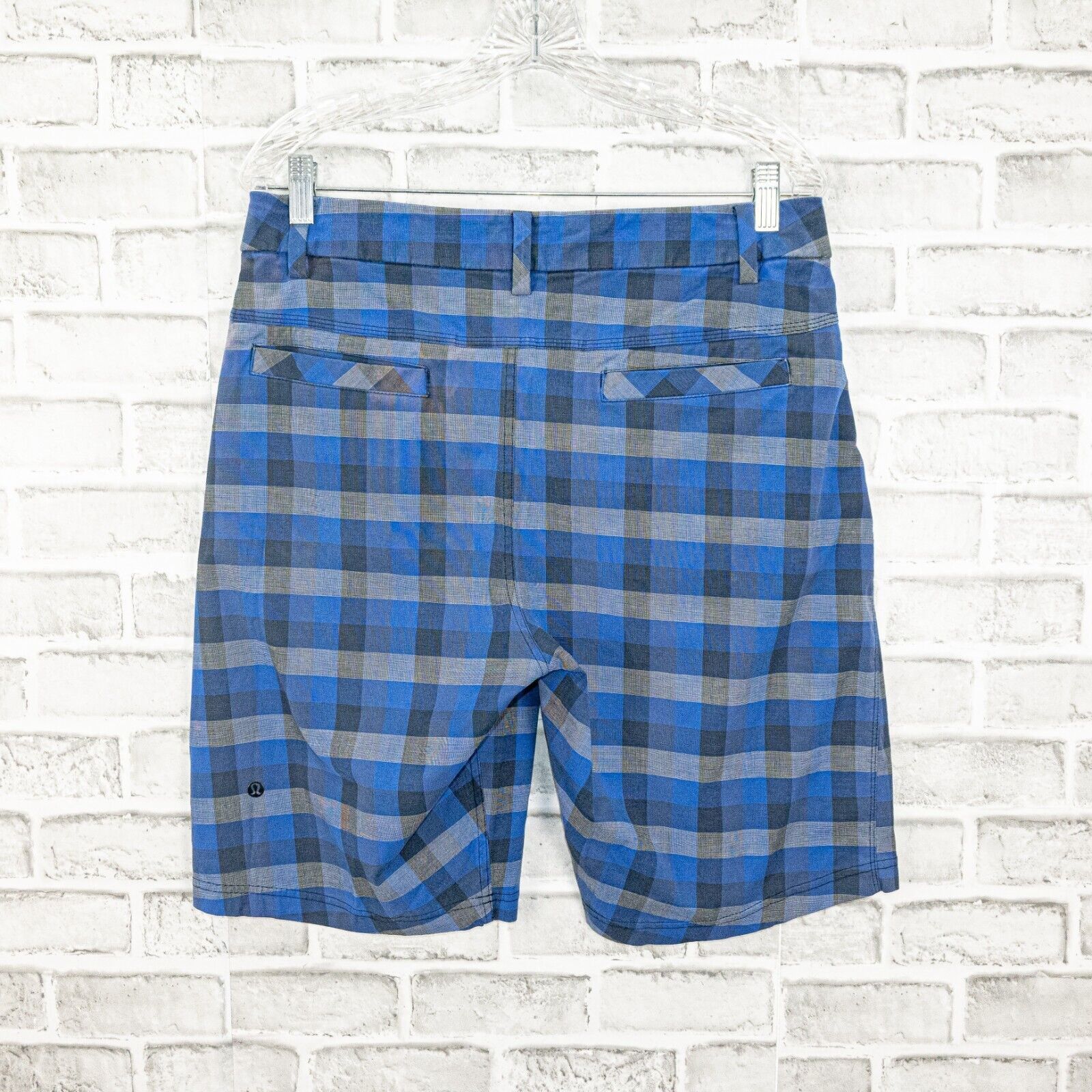 Lululemon Lululemon Men's Blue gray Checker Chino Shorts Size 34 Size US 34 / EU 50 - 8 Thumbnail