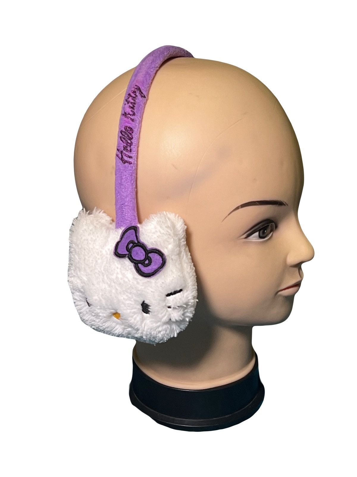 Japanese Brand Y2k Hello Kitty Earmuffs Hat Cat Big Logo Size ONE SIZE - 2 Thumbnail