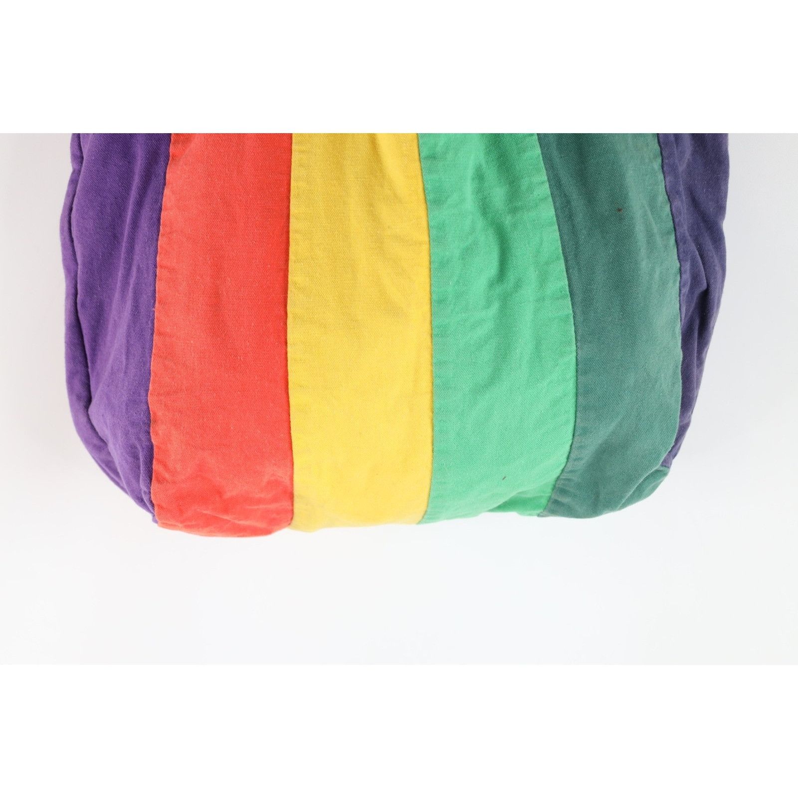 Vintage Vintage 90s Streetwear Rainbow Striped Lined Canvas Tote Bag Size ONE SIZE - 9 Thumbnail