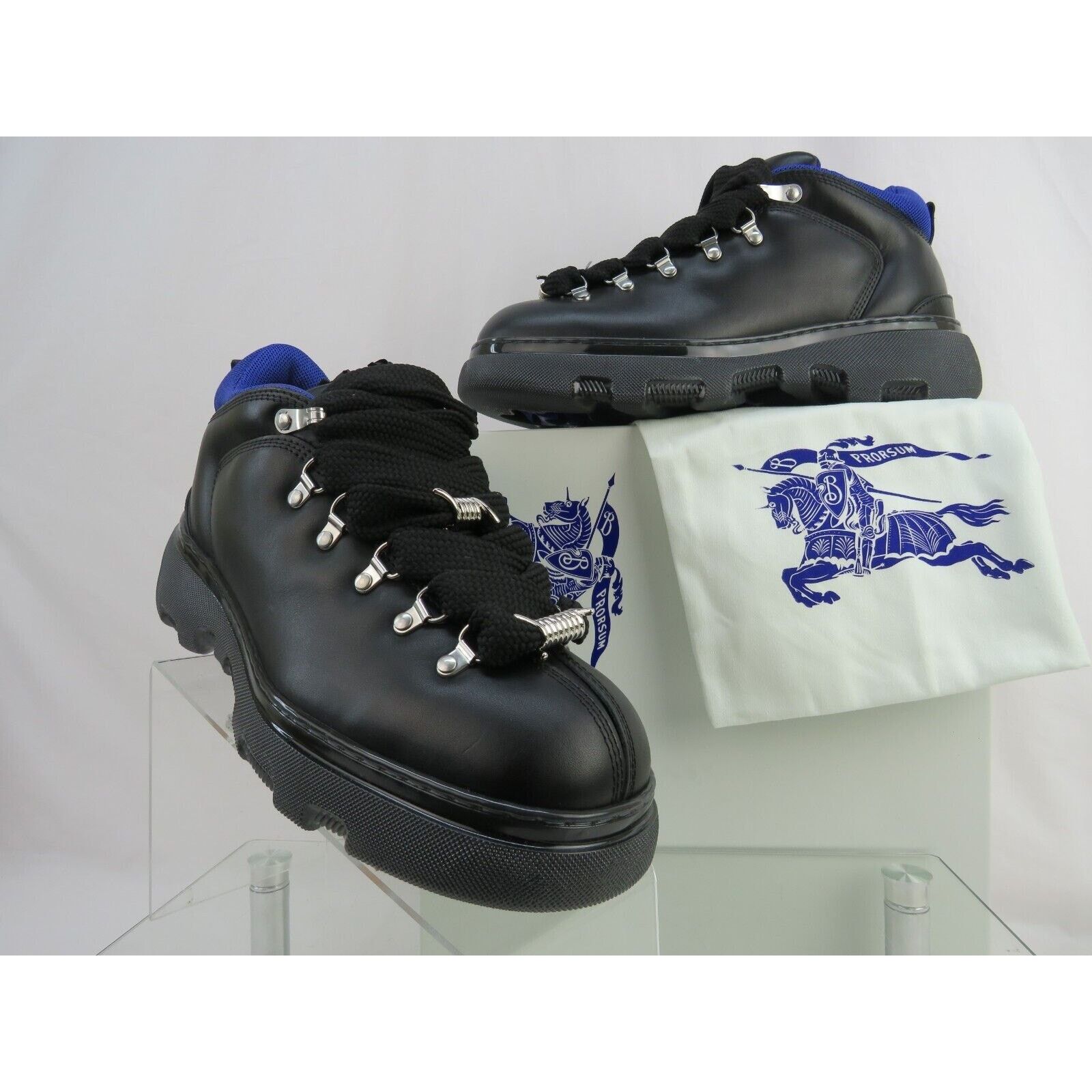 Burberry BURBERRY TREK BLACK LEATHER LACE HIKING BOOTS US 8 41 IT $1K Size US 8 / EU 41 - 1 Thumbnail