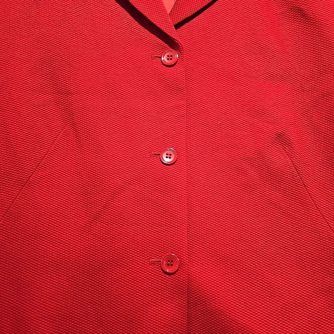 Pendleton VINTAGE Pendleton Jacket Size 14 Red Short Cropped Button Womens Size 36" / US 14 / IT 50 - 3 Thumbnail