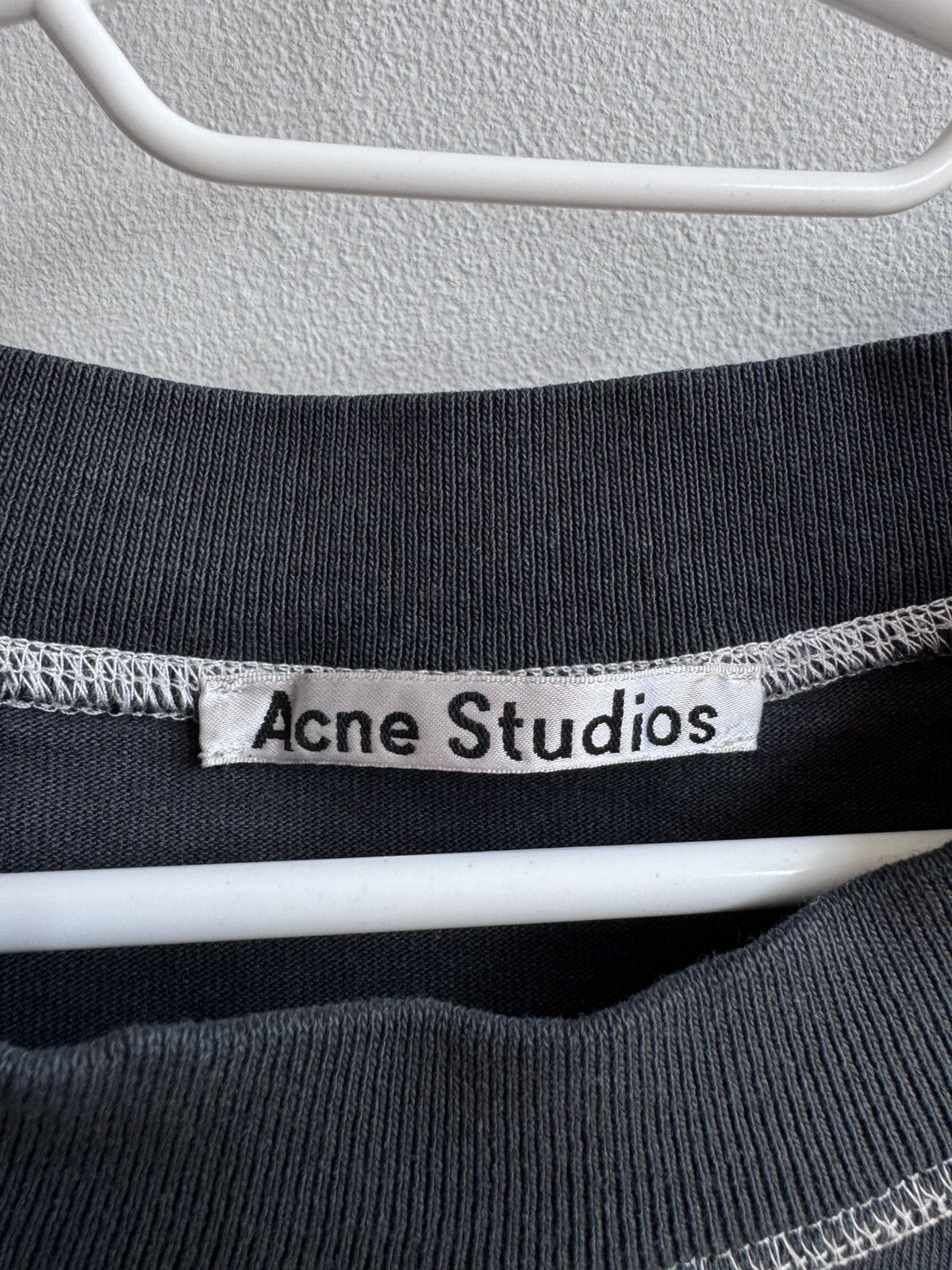 Acne Studios Acne Studios Stockholm Centre Logo T-Shirt Tee Gray Black Size US M / EU 48-50 / 2 - 4 Thumbnail