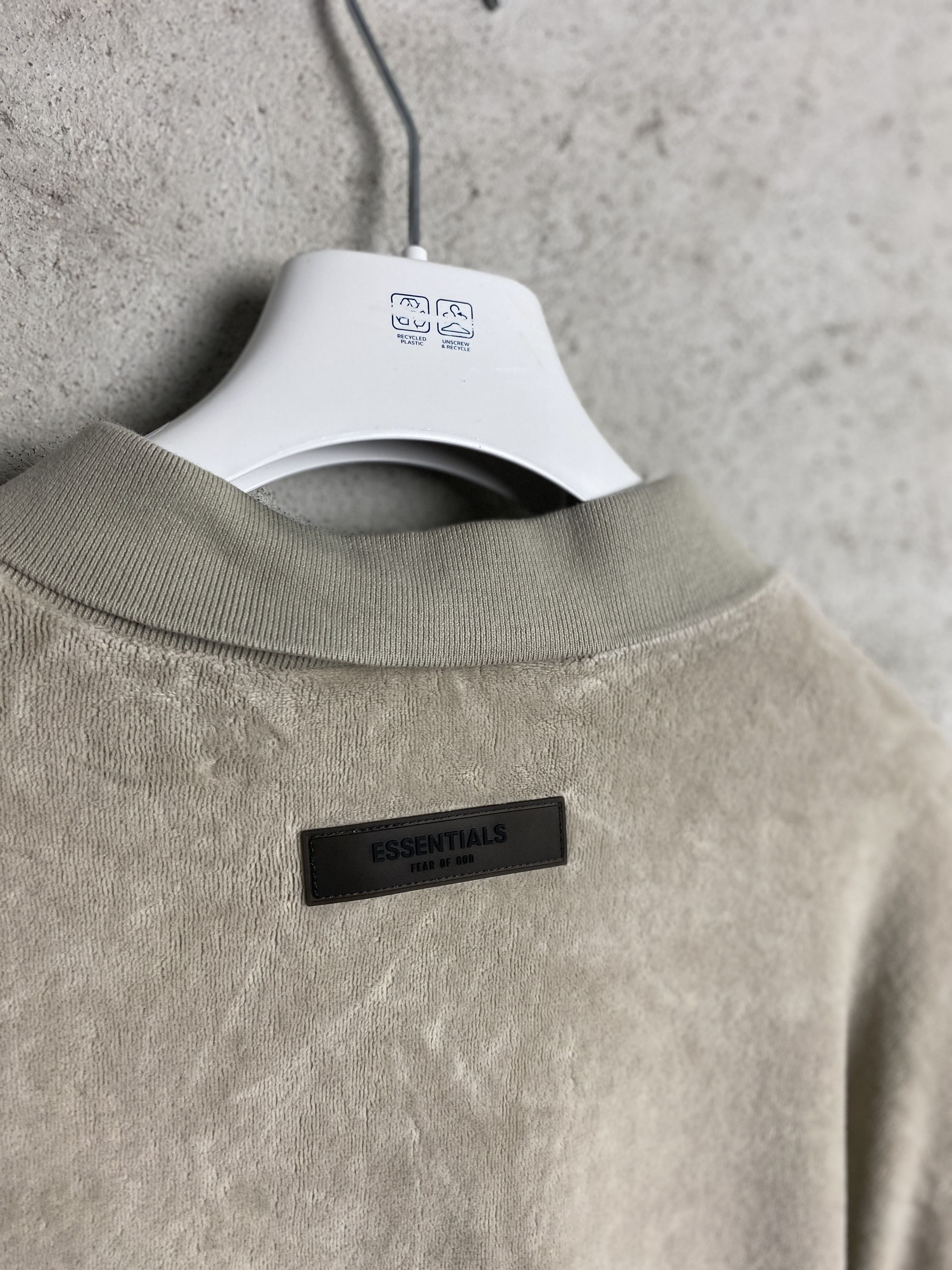 Fear of God Fear of God Essentials velour velvet polo long sleeve Size US L / EU 52-54 / 3 - 8 Thumbnail