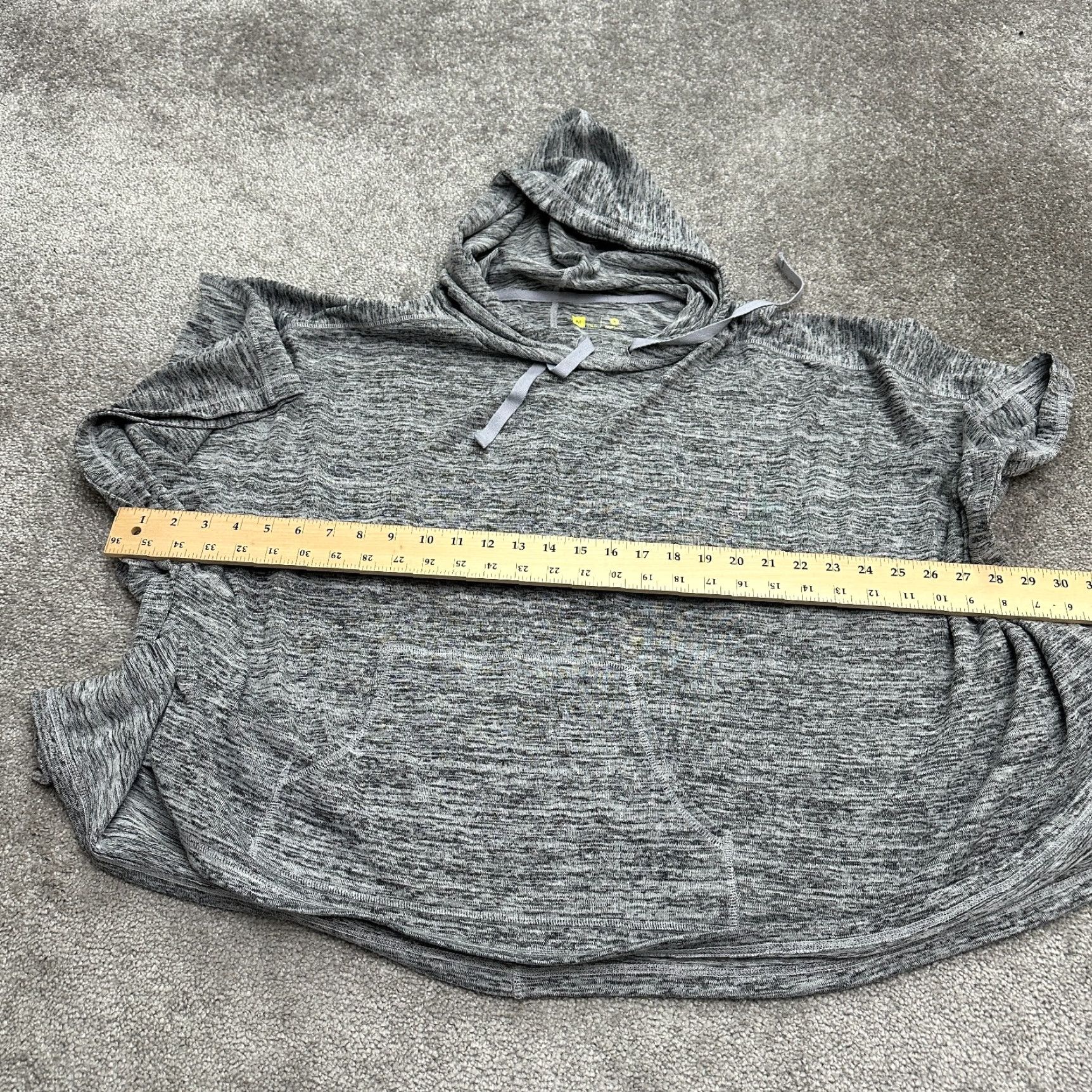 Vintage Xersion Hoodie Cape Sweater Womens M Gray Knit Kimono Sleeve 3/4 Sleeve Logo Solid Relaxed Size M / US 6-8 / IT 42-44 - 6 Thumbnail