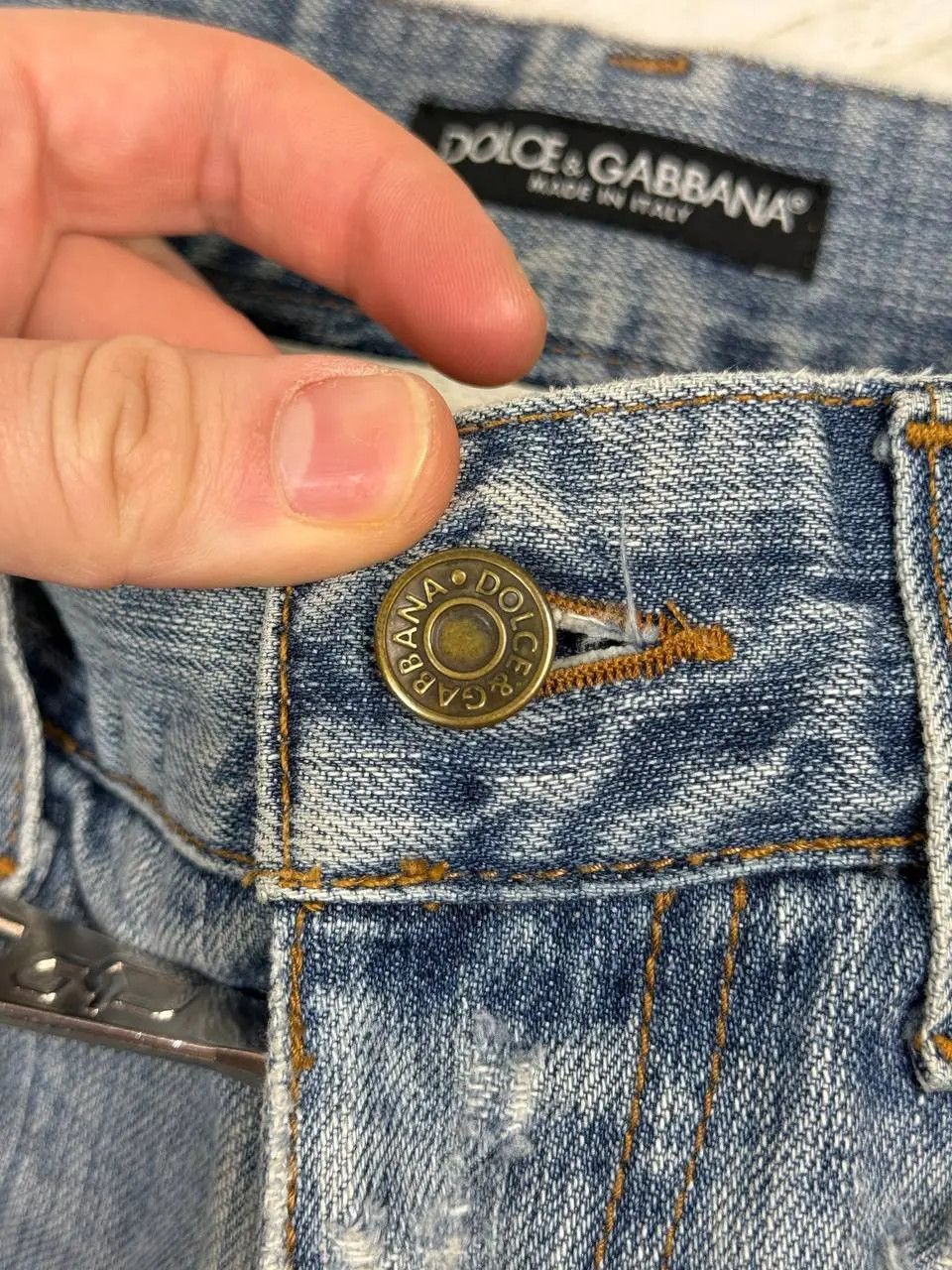 Dolce & Gabbana Vintage Dolce Gabbana Faded Distressed Denim Jeans Big Logo Size US 34 / EU 50 - 10 Thumbnail