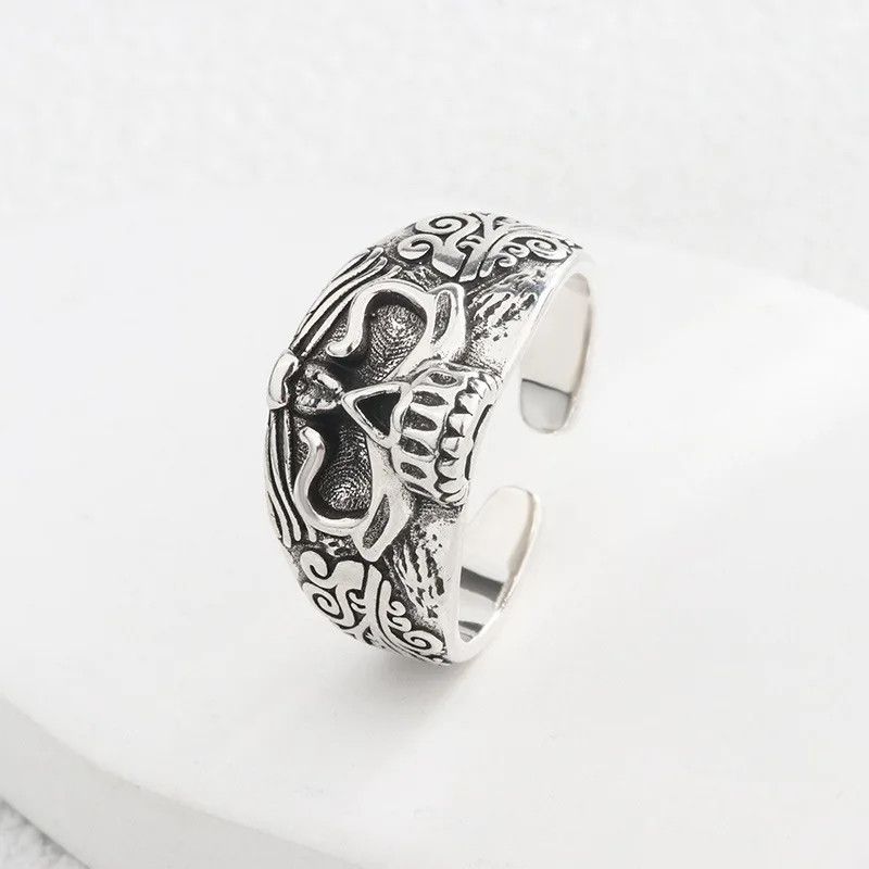 Jewelry Punk Skull Ring Size ONE SIZE - 2 Thumbnail