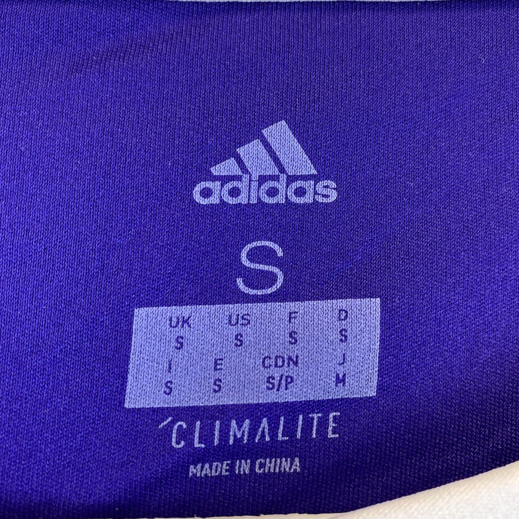 Adidas ADIDAS Shirt Active Wear Top Purple White 53-12 Mens Small S Short Sleeve Round Neck Performance Top 53-12 Men Size US S / EU 44-46 / 1 - 3 Thumbnail