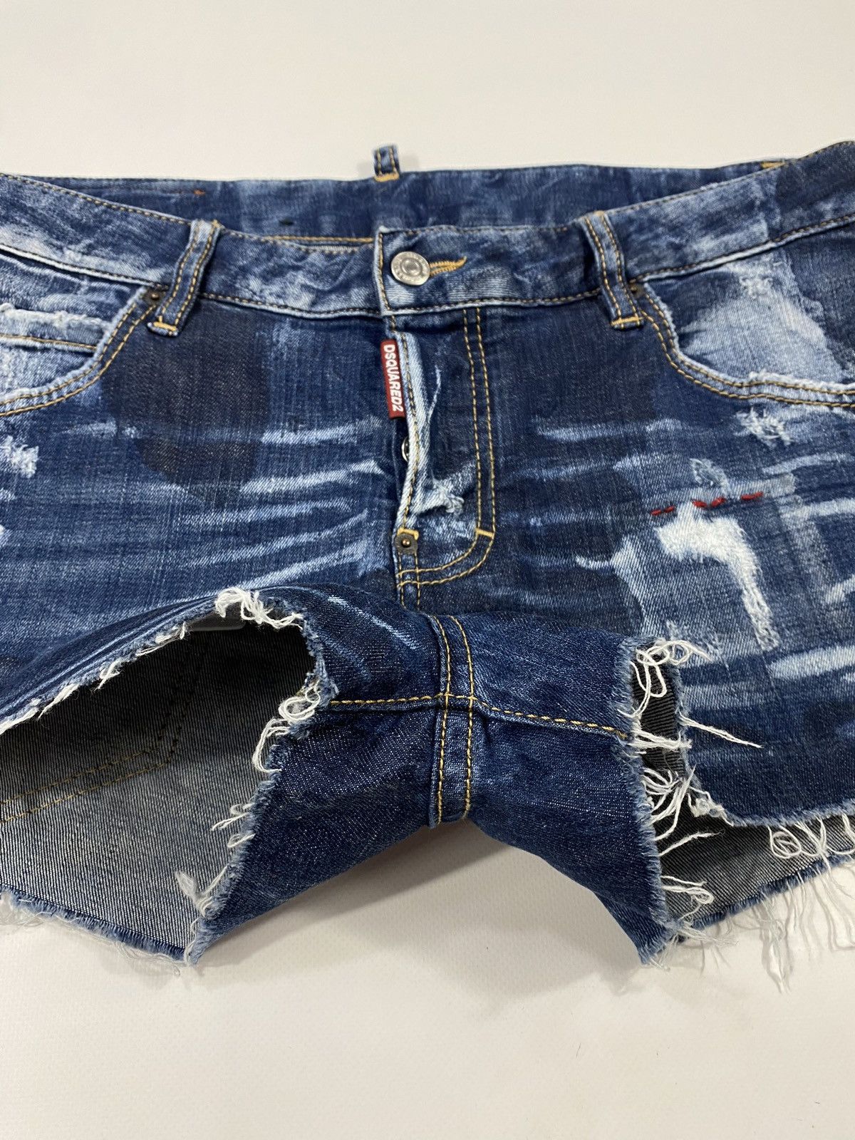 Dsquared2 LASTDROP🔥 Dsquared D2 Cool Girl Jeans Distressed Mini Shorts Size 30" / US 8 / IT 44 - 10 Thumbnail