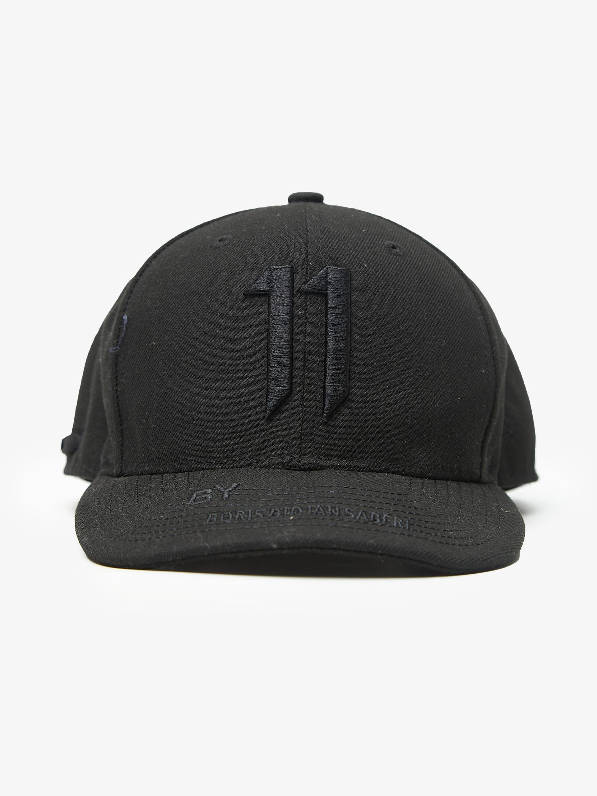 11 By Boris Bidjan Saberi Black Logo Embossed Polyester Cap Size ONE SIZE - 1 Thumbnail