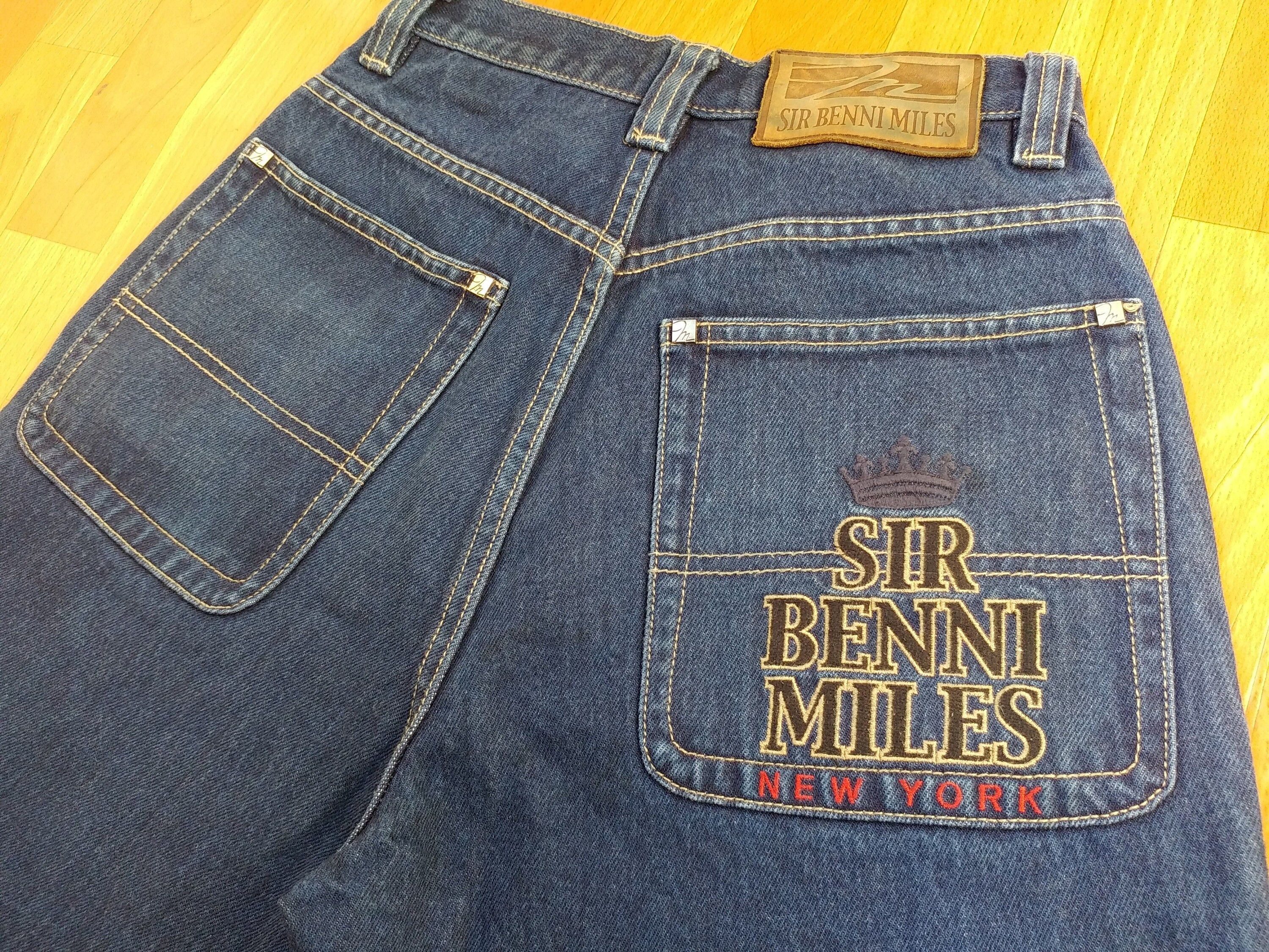 Vintage Sir Benni Miles shorts, vintage hip hop baggy jeans, 90s, 28 Size US 28 / EU 44 - 7 Thumbnail