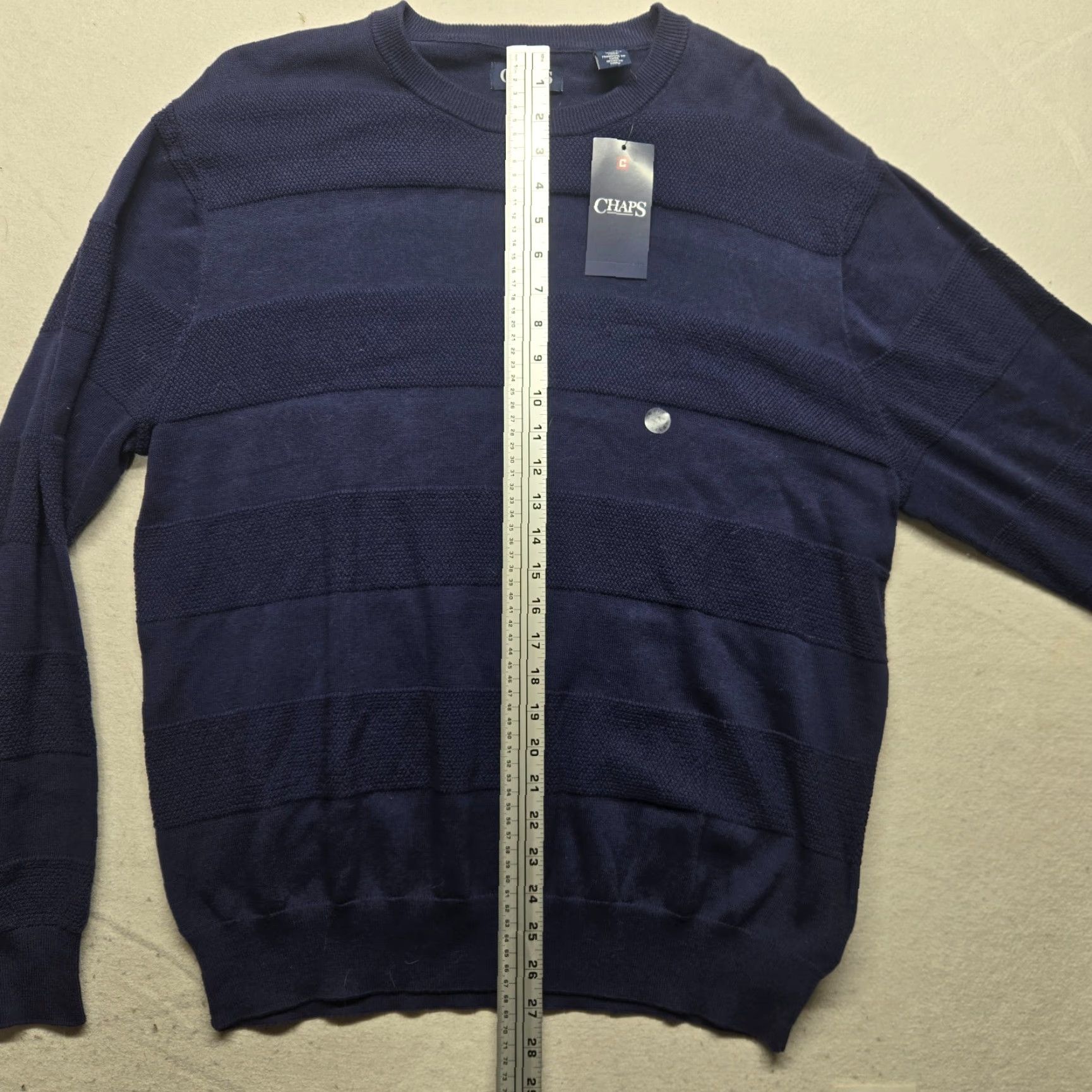 Chaps Chaps Polo Sweater Shirt 1/4 Zip Blue Long Sleeve XL Men Pullover Knit Cotton Zip Neck Collared Regular Size US XL / EU 56 / 4 - 6 Thumbnail