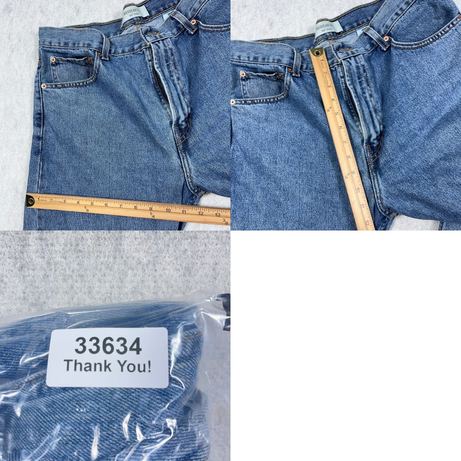 Levi's VINTAGE Levi's 505 Jeans Men 36x32 Straight Regular Medium Wash Blue Denim jeans 5-Pocket Mens 90s 2000s Size US 36 / EU 52 - 9 Thumbnail