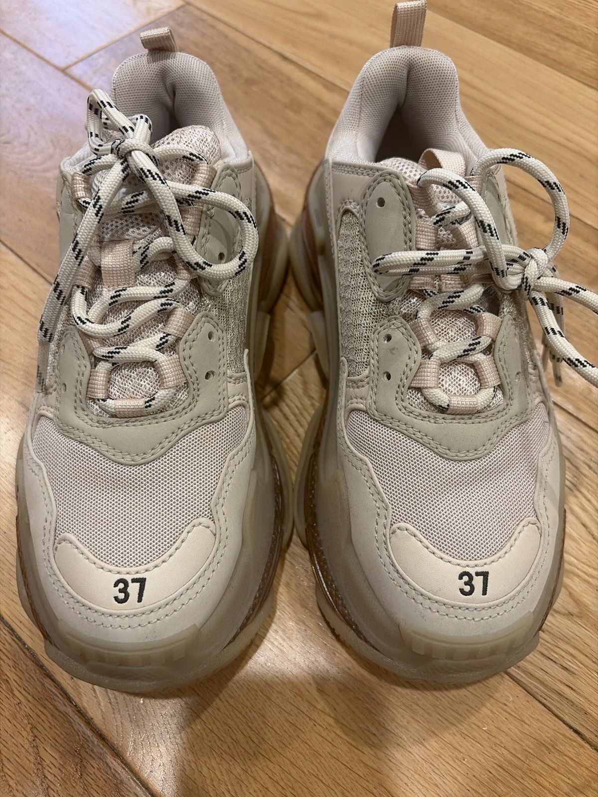 Balenciaga Balenciaga Triple S Clear Sole Off-White Sneaker Size US 7 / IT 37 - 4 Thumbnail