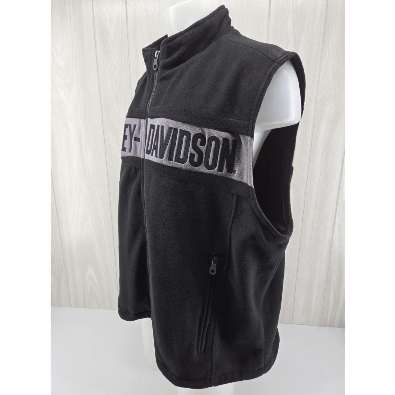 Harley Davidson Harley-Davidson Black Fleece Zip Up Vest Size 3XL Regular Men Logo Zip Vest 90s American Windbreaker Full Zip Vintage: No Size US XXL / EU 58 / 5 - 6 Thumbnail
