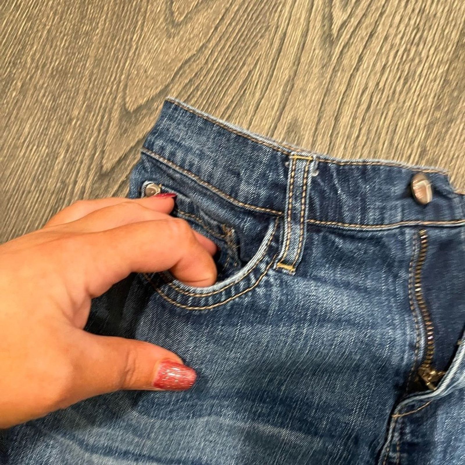 Vintage Jacob Denim Short Shorts Rolled Hem Dark Wash Size 6 Size 28" / US 6 / IT 42 - 3 Thumbnail