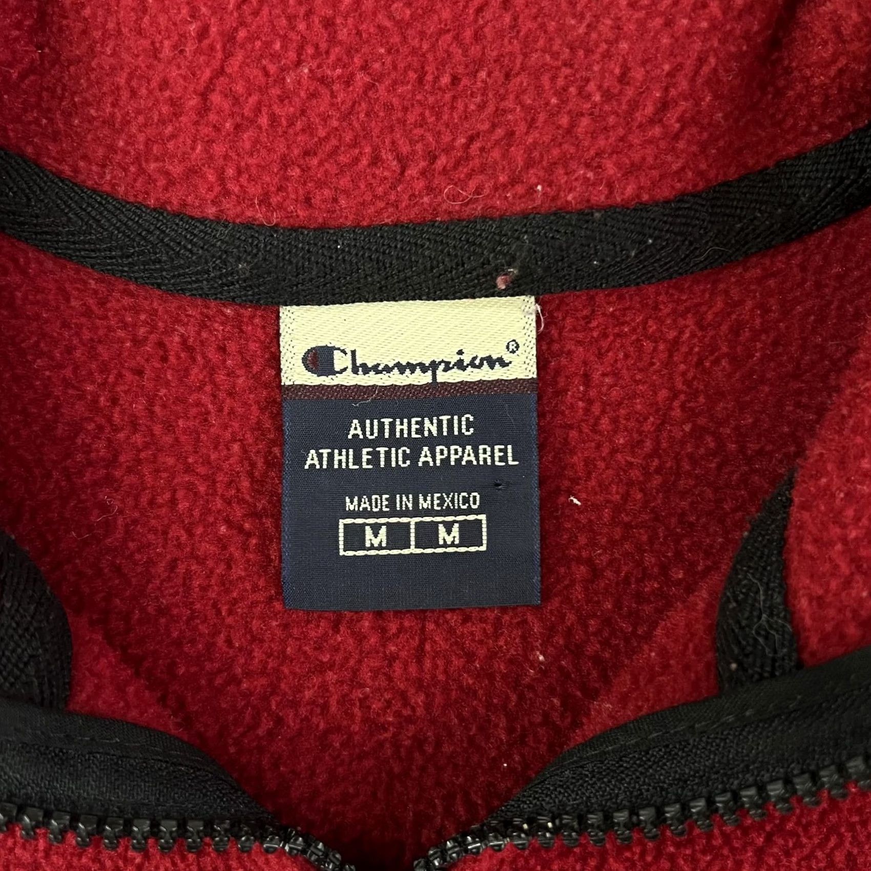 Champion Champion Sweatshirt Pullover Mens M Red 1/4 Zip Fleece Casual Athletic Size US M / EU 48-50 / 2 - 3 Thumbnail