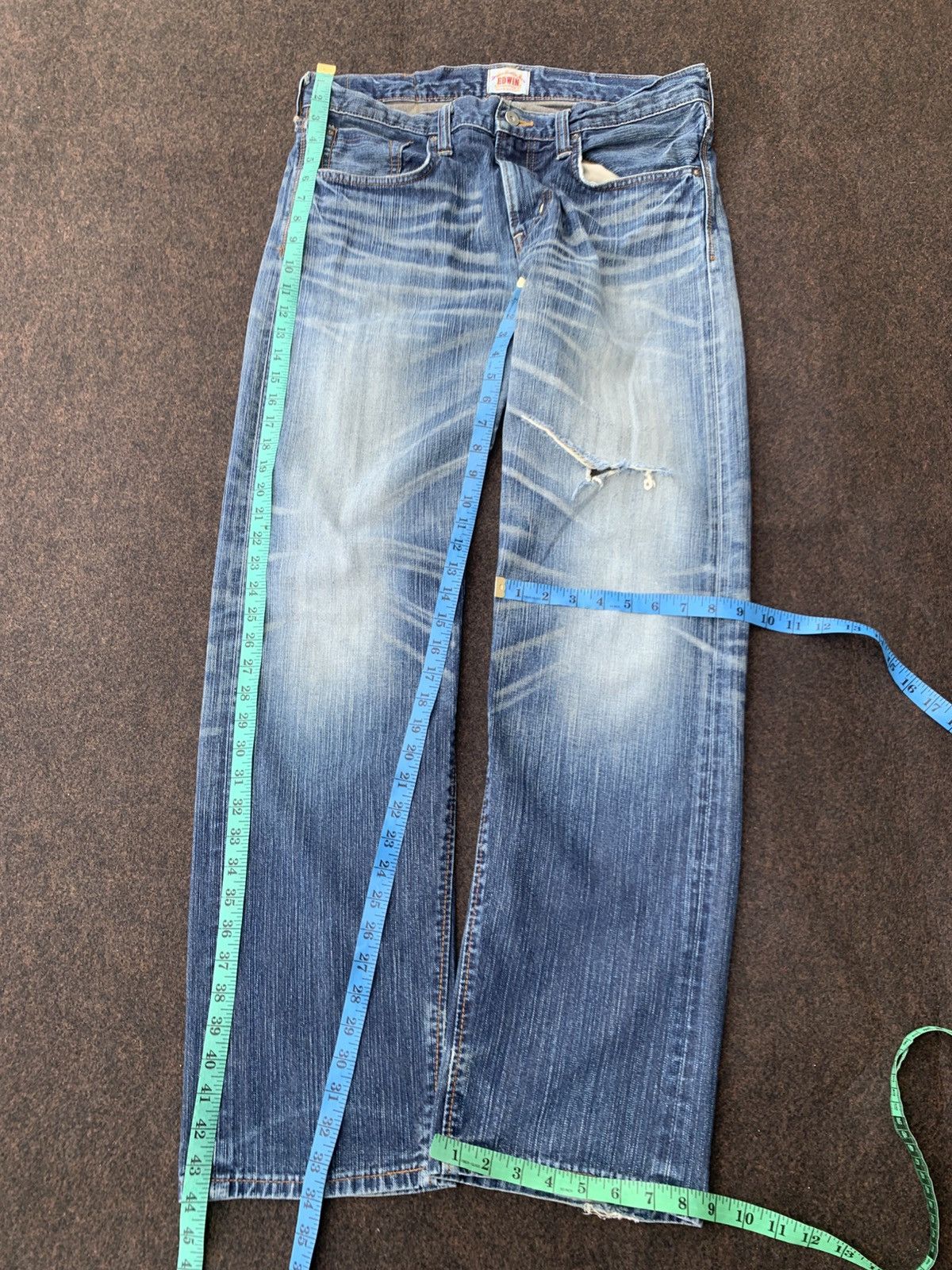 Edwin DISTRESSED EDWIN XV VINTAGE NICE FADE. Size US 35 - 5 Thumbnail