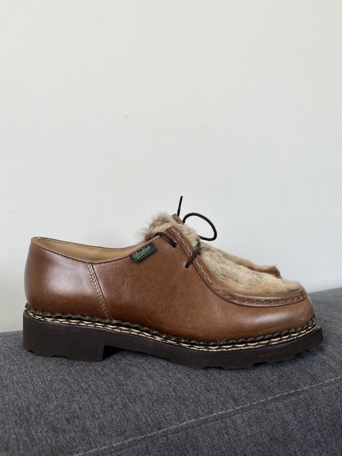 Paraboot Paraboot Michael Griff II Rabbit Fur Shoes sz 4 Size US 5 / EU 37 - 8 Thumbnail