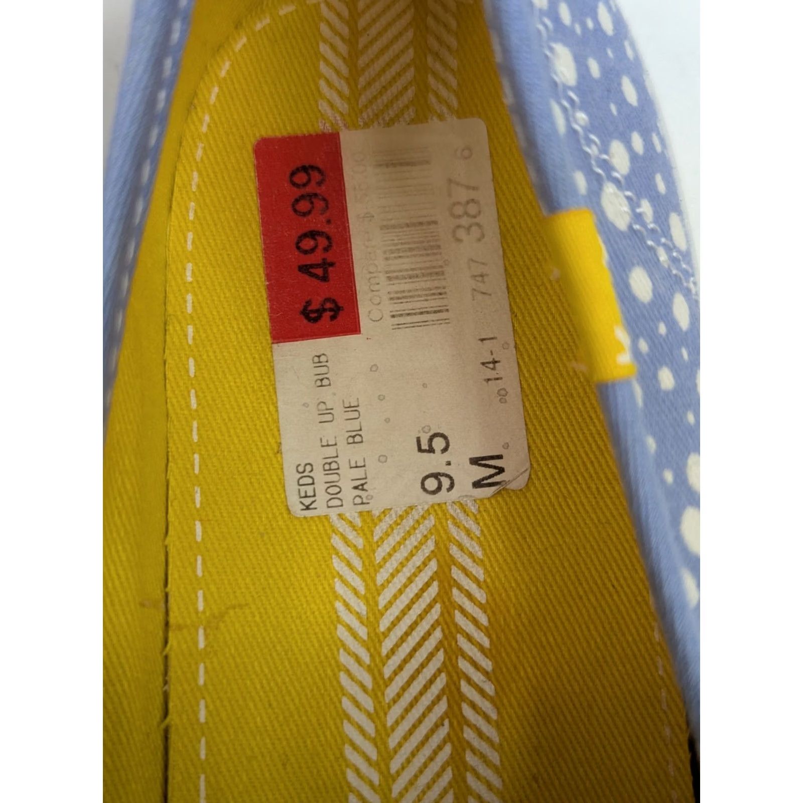 Keds Keds Double Up Bubble Blue Low Top Shoe Women 9.5 Canvas Dotted WF49944 Casual Sneaker Menstrual? Size L / US 10 / IT 46 - 4 Thumbnail