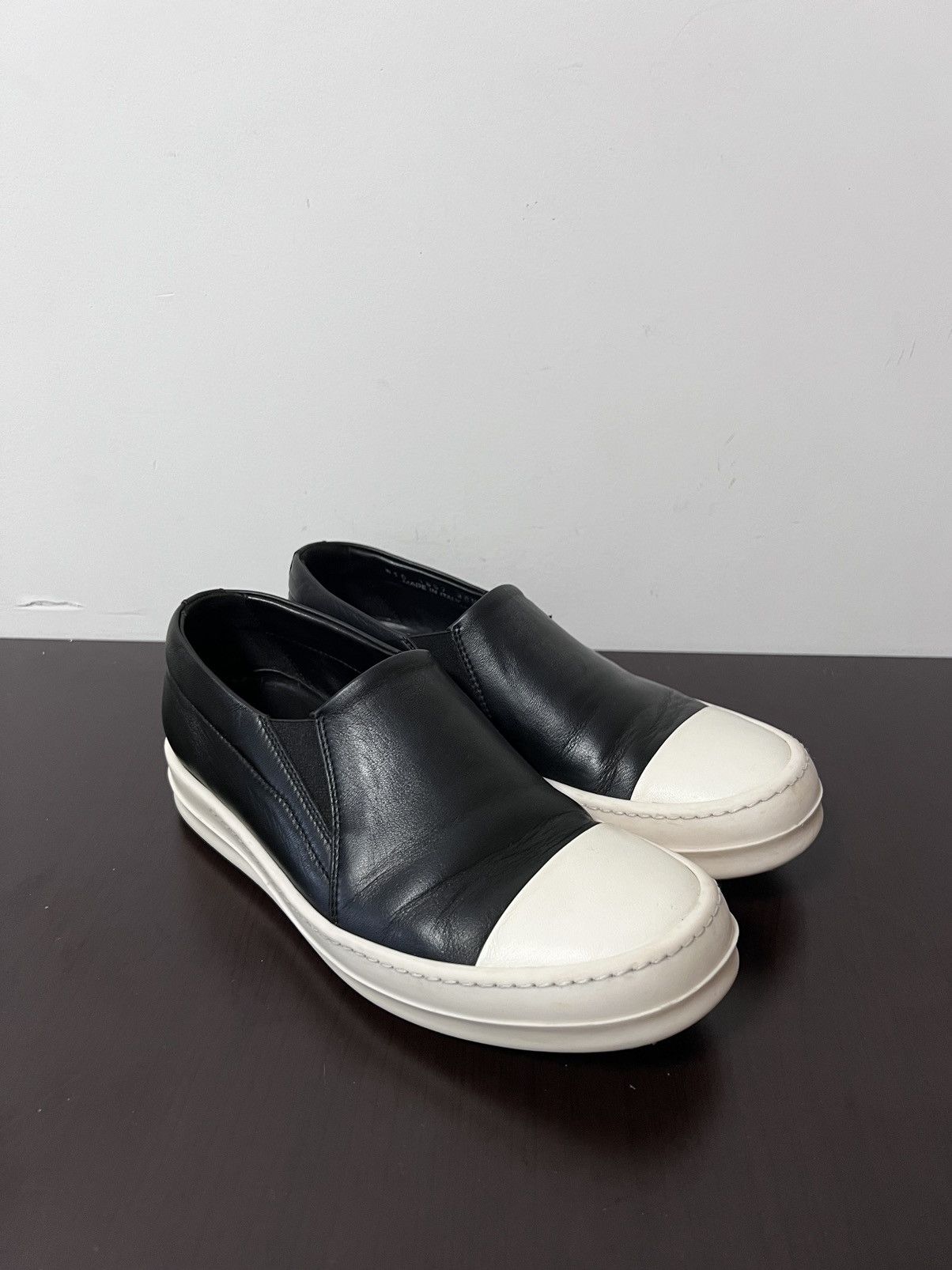 Rick owens leather slip on boat sz 36.5