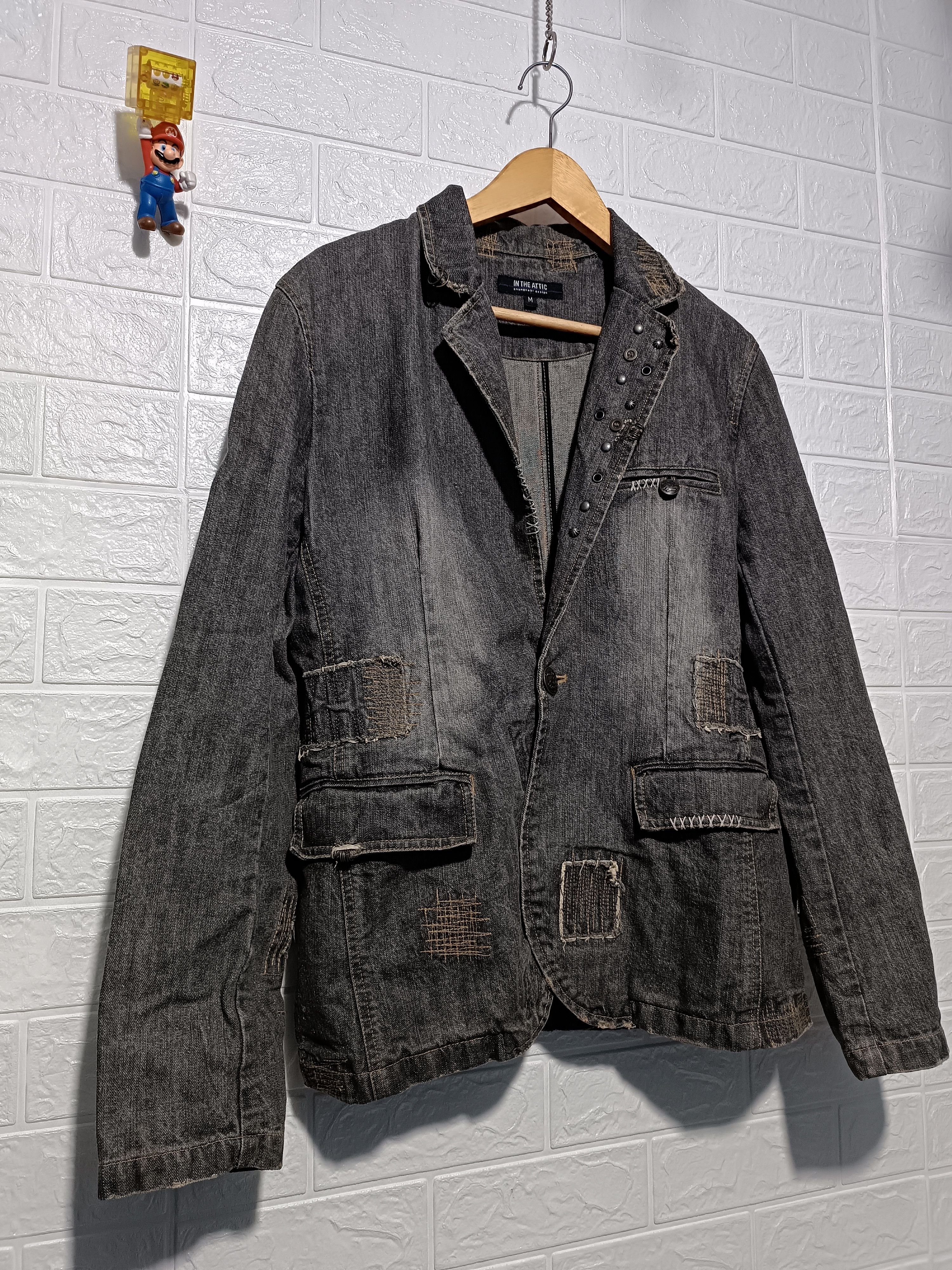 In The Attic In The Attic Distressed Mud Wash Studded Size US M / EU 48-50 / 2 - 4 Thumbnail