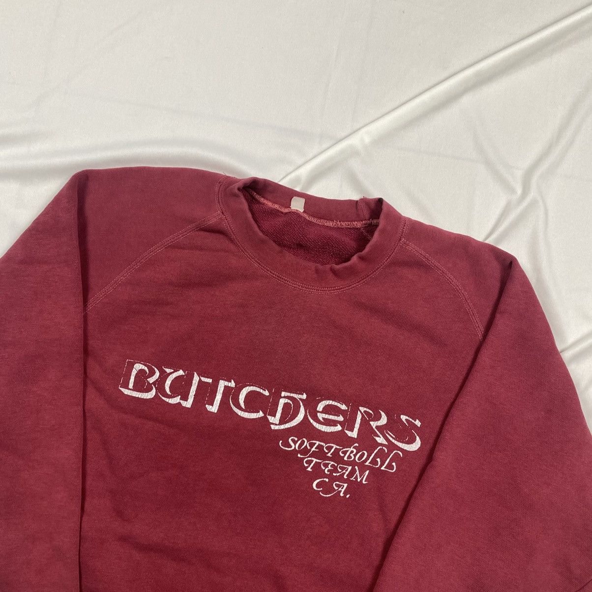 American Apparel Vintage 90s Butchers Softball Team Crewneck Size US S / EU 44-46 / 1 - 2 Thumbnail