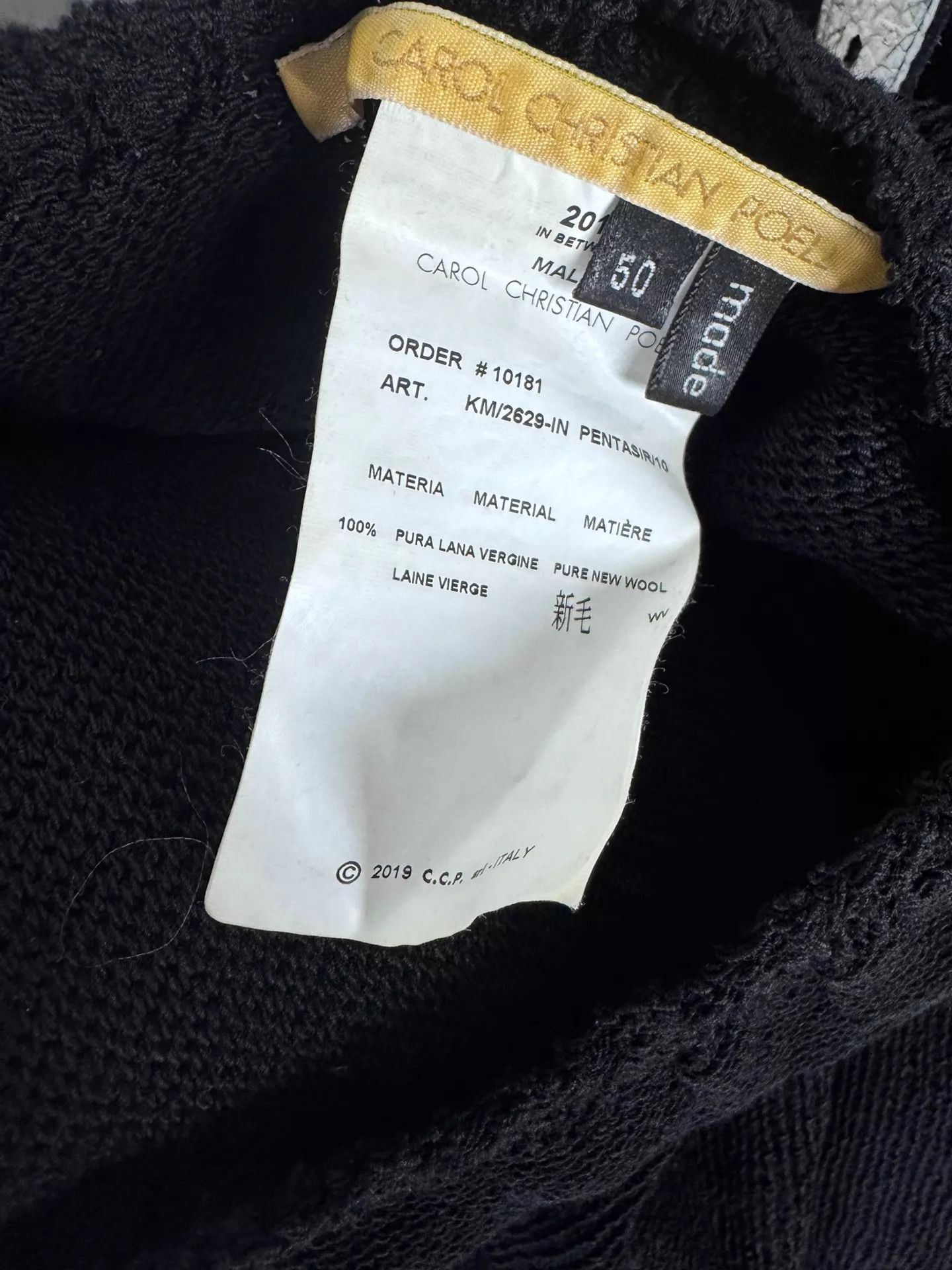 Carol Christian Poell Carol Christian Poell CCP Black Sweater Size 50 Size US M / EU 48-50 / 2 - 5 Thumbnail