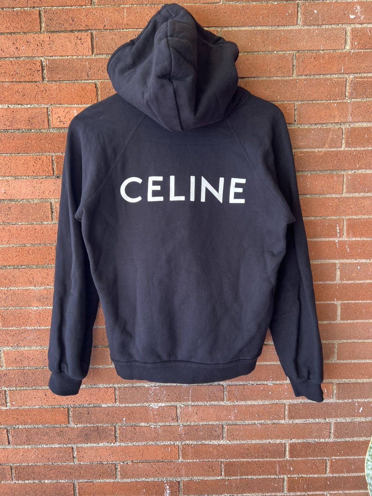 Celine Celine logo hoodie by Hedi Slimane Size US S / EU 44-46 / 1 - 1 Thumbnail