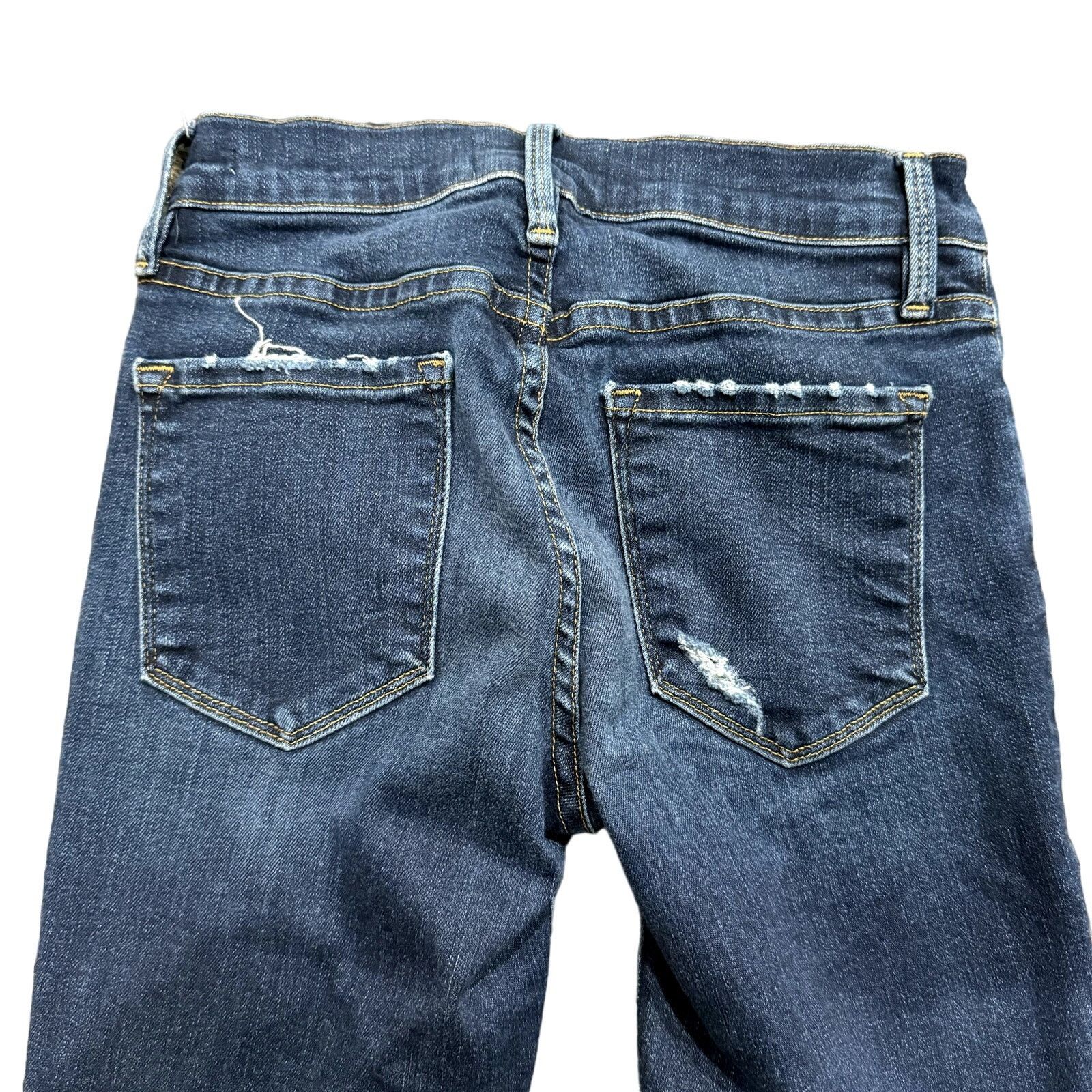 Frame Frame Denim Le Skinny de Jeanne Jeans in Blue, Size 25 Size 25" / US 0 / IT 36 - 5 Thumbnail