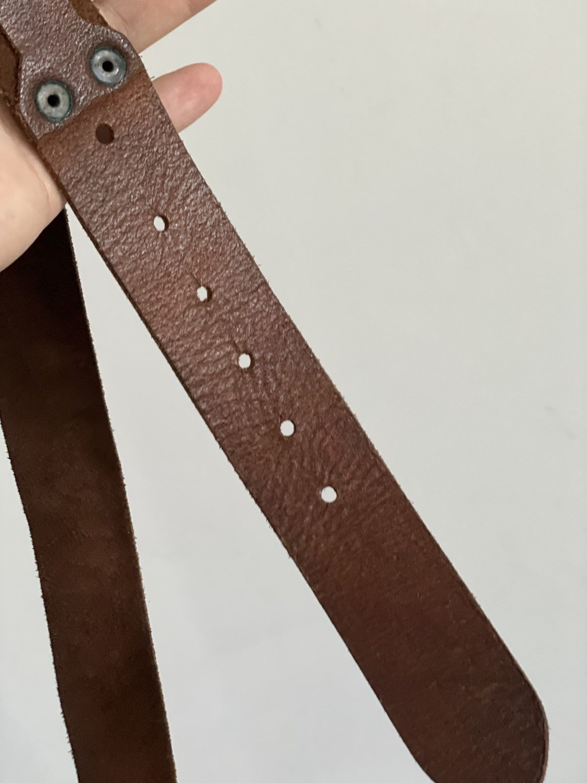 Leather Vintage Leather belt Size 32 - 10 Thumbnail