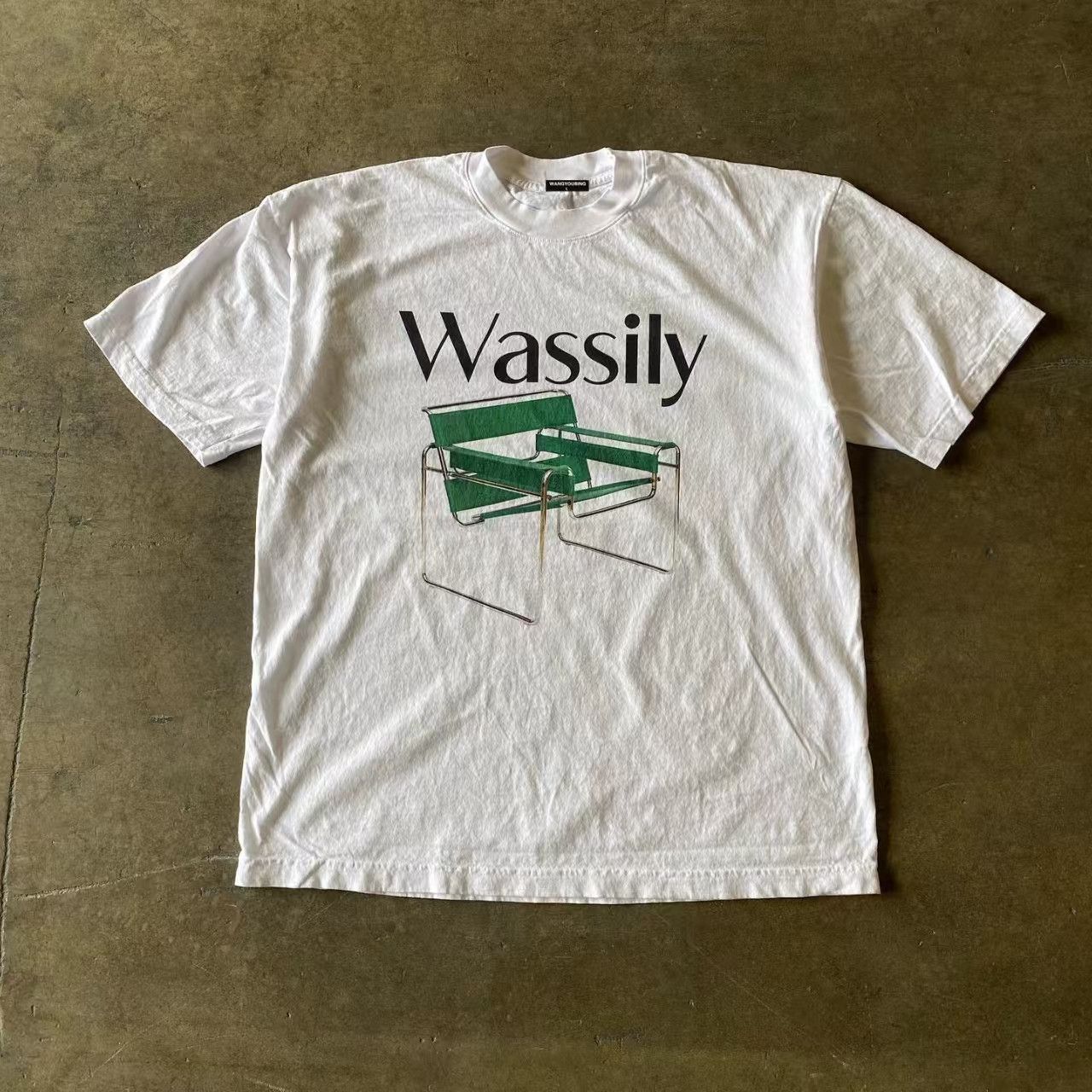Japanese Brand × Vintage White street washed retro chair print tee Size US M / EU 48-50 / 2 - 1 Thumbnail