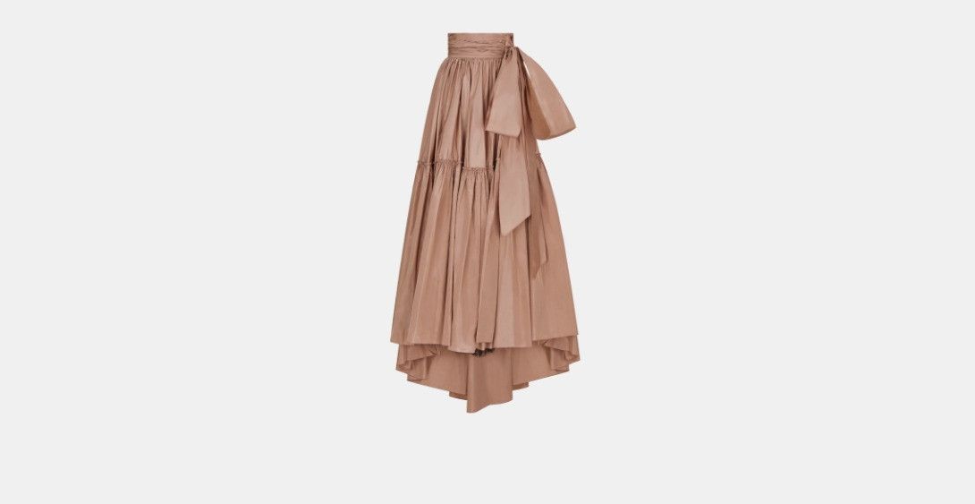 Dior o1w1db10225 Silk Taffeta Skirt in Pink Size 28" / US 6 / IT 42 - 1 Thumbnail