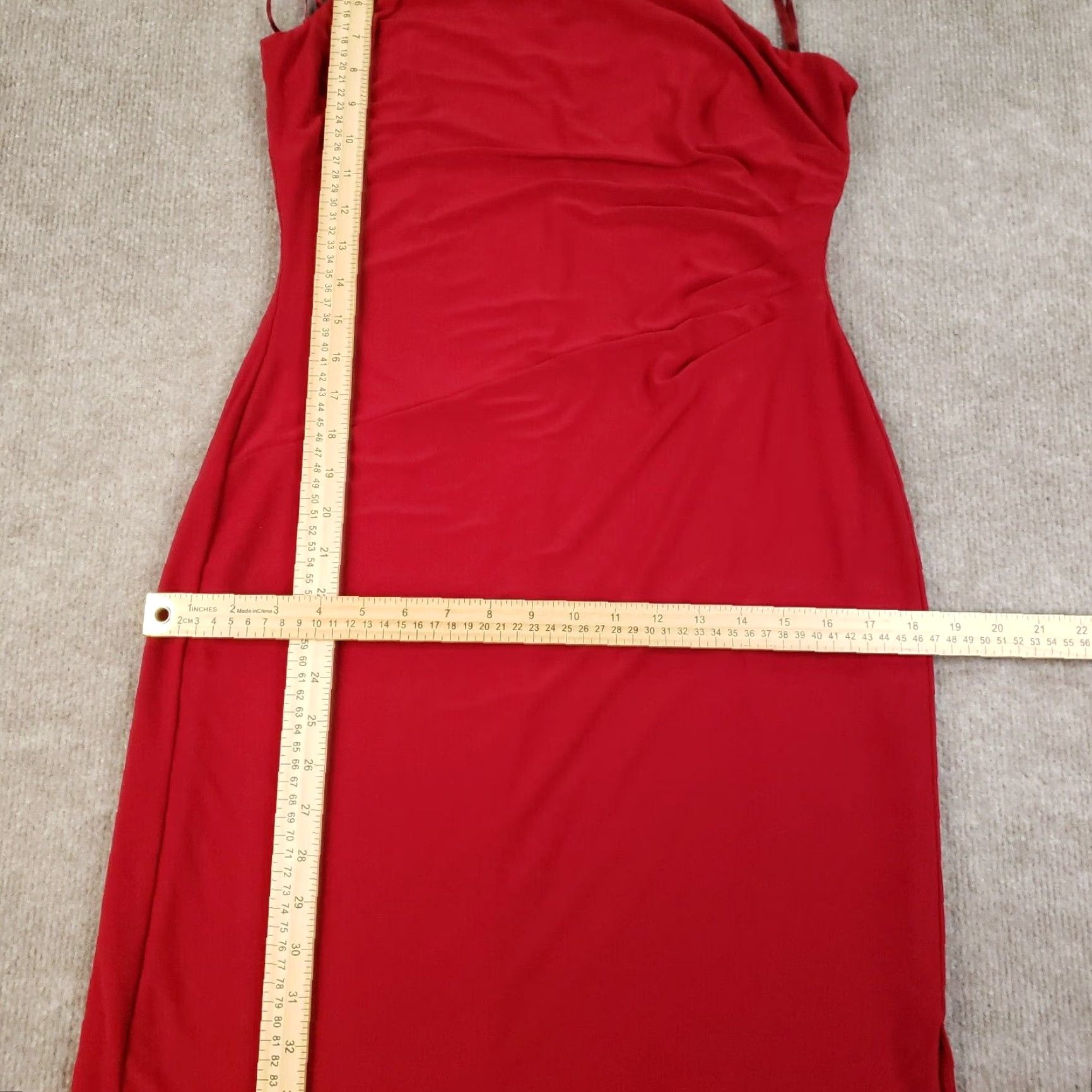 Ralph Lauren Lauren Ralph Lauren Hollynn Dress Sz 6 Red Embellished Sleeveless Ruched Stretch Size M / US 6-8 / IT 42-44 - 5 Thumbnail