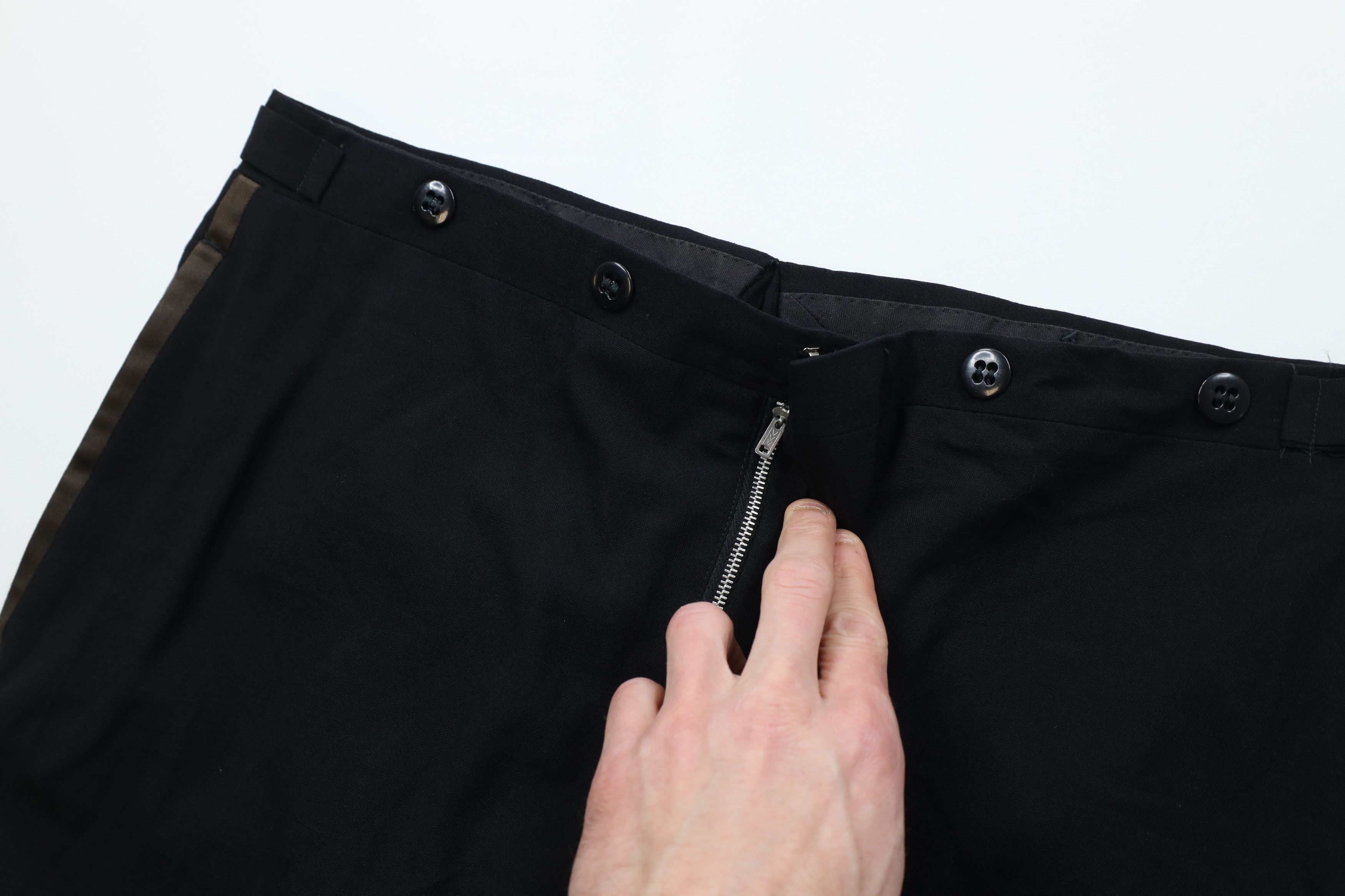 Vintage Vintage 50s Streetwear Wool Knit Tuxedo Chino Pants USA Size US 36 / EU 52 - 6 Thumbnail