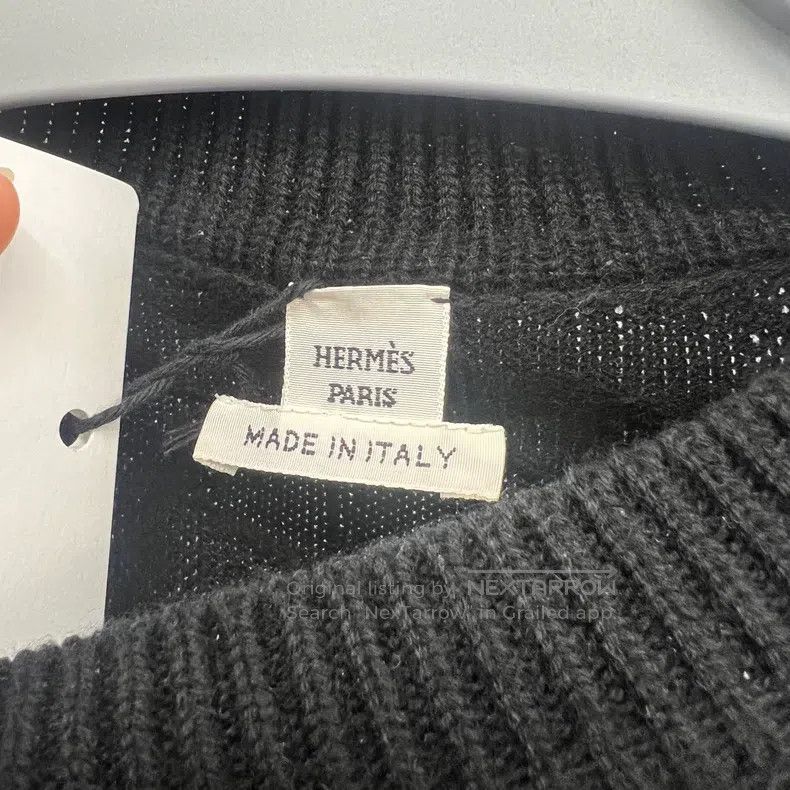 Hermes Hermes Solid Color H-Stripe Long Sleeve Sweater Size XS / US 0-2 / IT 36-38 - 3 Thumbnail