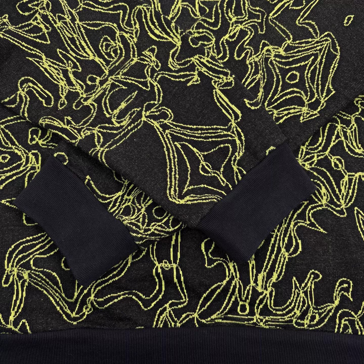 Louis Vuitton LV Yellow Black Monogram Embroidered Sweatshirt XXL Size US XXL / EU 58 / 5 - 5 Thumbnail