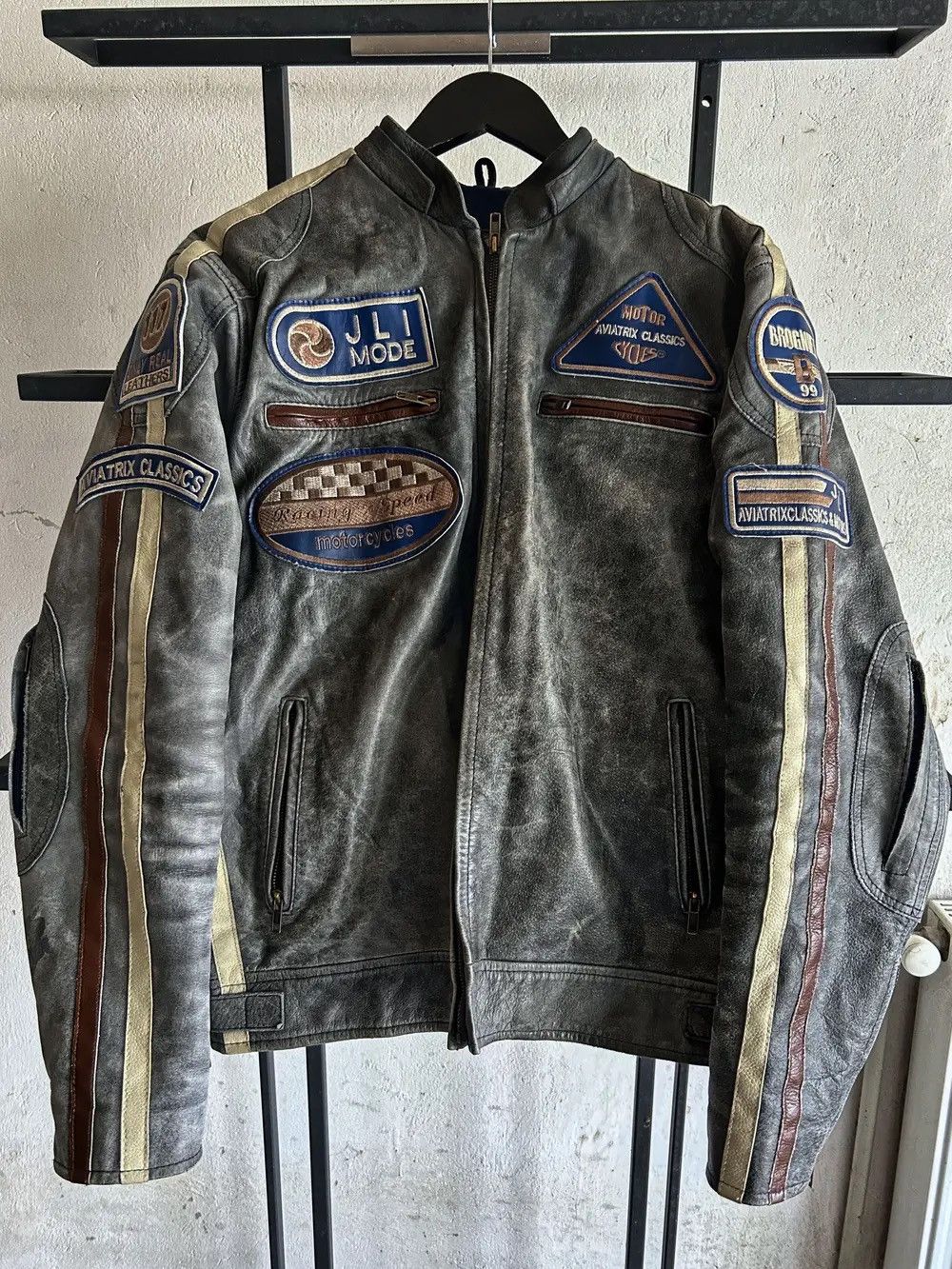 Hysteric Glamour VINTAGE MARLBORO FERRARI STYLE BOXY RACING LEATHER JACKET Size US L / EU 52-54 / 3 - 1 Thumbnail
