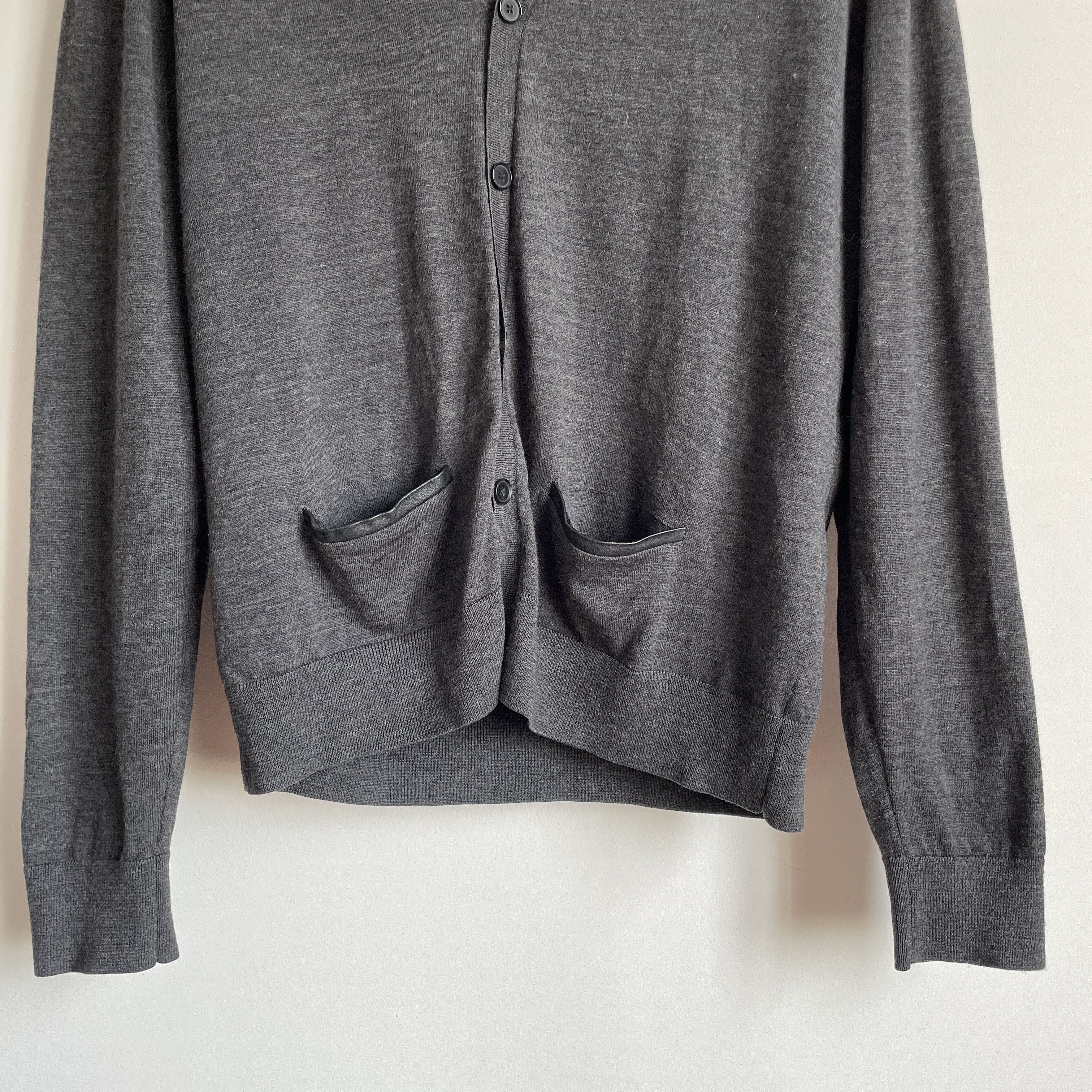 The Kooples The Kooples Merino Wool Leather Details Cardigan Size L Size US L / EU 52-54 / 3 - 5 Thumbnail