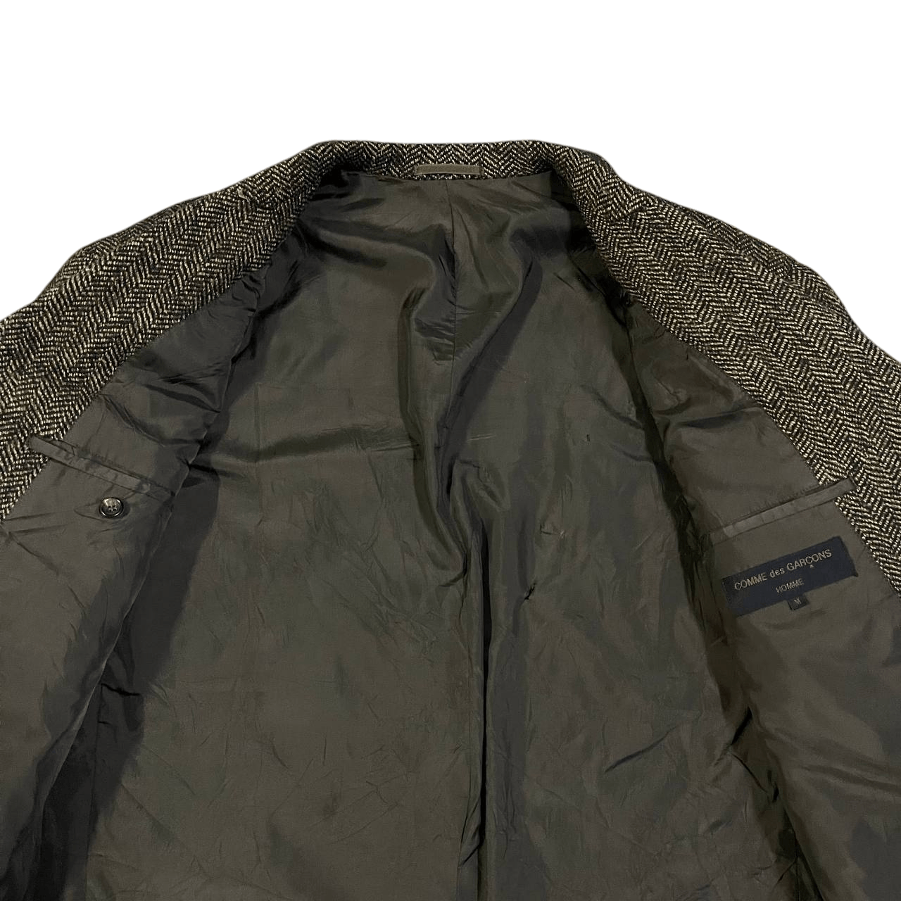 Comme des Garcons Homme AD1994 Comme des Garcons Homme Herringbone Wool Tweed Jacket Size US M / EU 48-50 / 2 - 7 Thumbnail