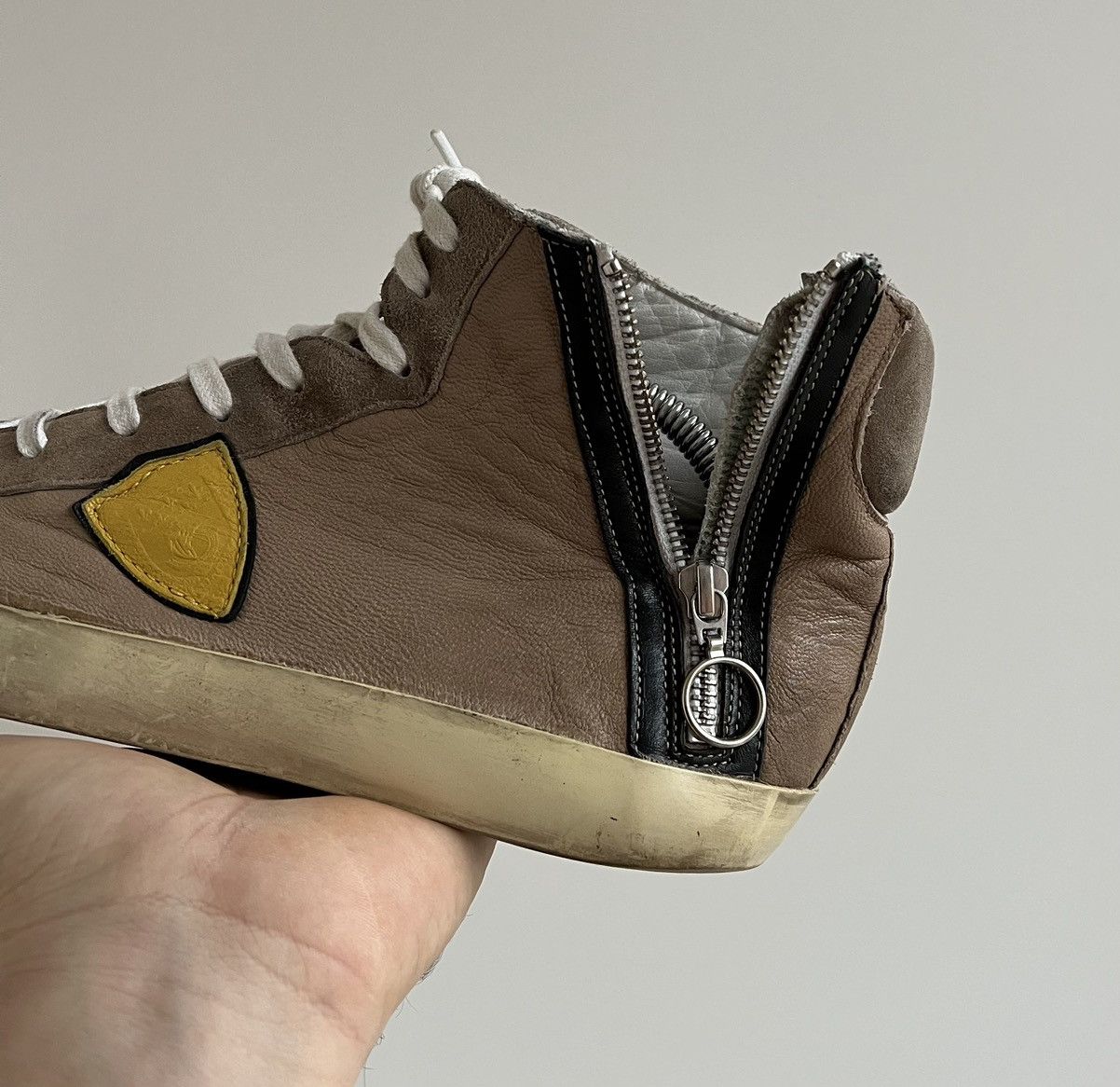 Philippe Model Philippe Model Brown Leather High Sneakers Size US 10 / EU 43 - 8 Thumbnail