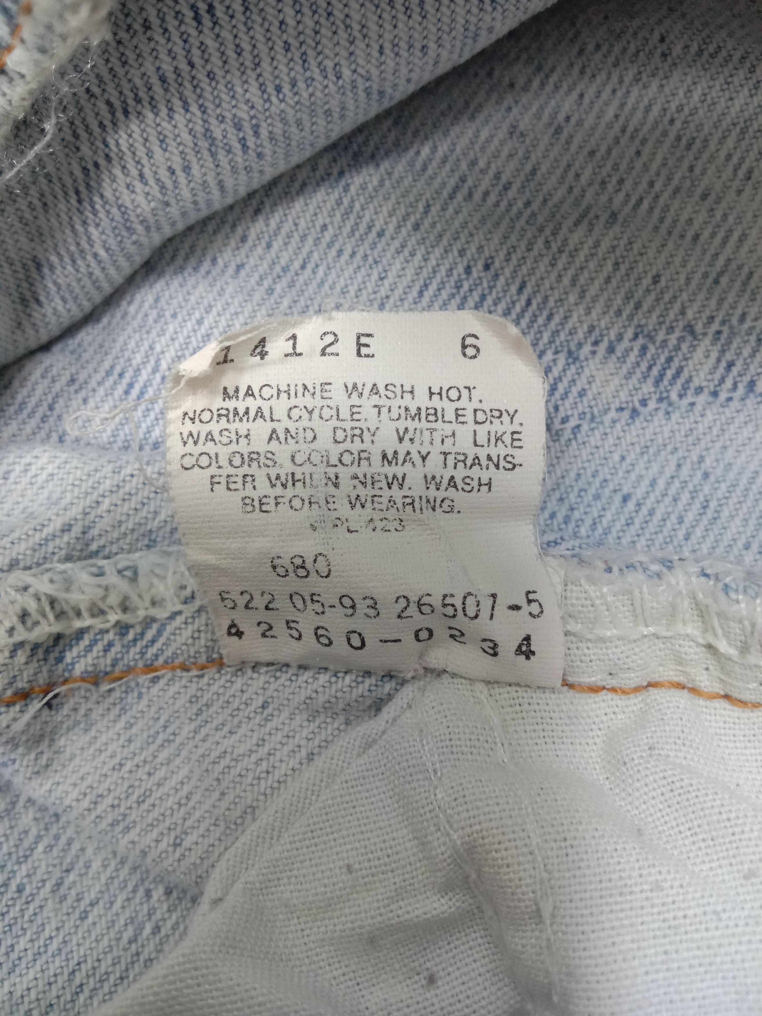 Levi's Vintage 90s Levi's 560 Orange Tab Jeans Light Wash Denim Size US 33 - 11 Thumbnail