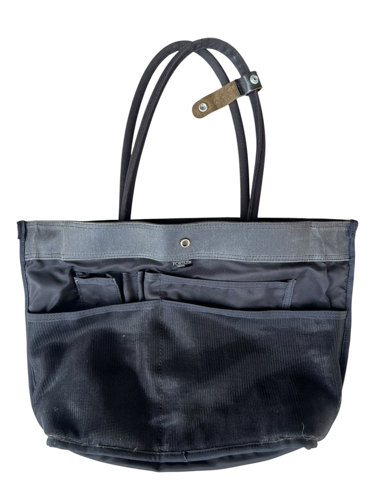 Porter Porter Yoshida Distress Faded Waxed Canvas Leather Tote Bag Size ONE SIZE - 22 Thumbnail