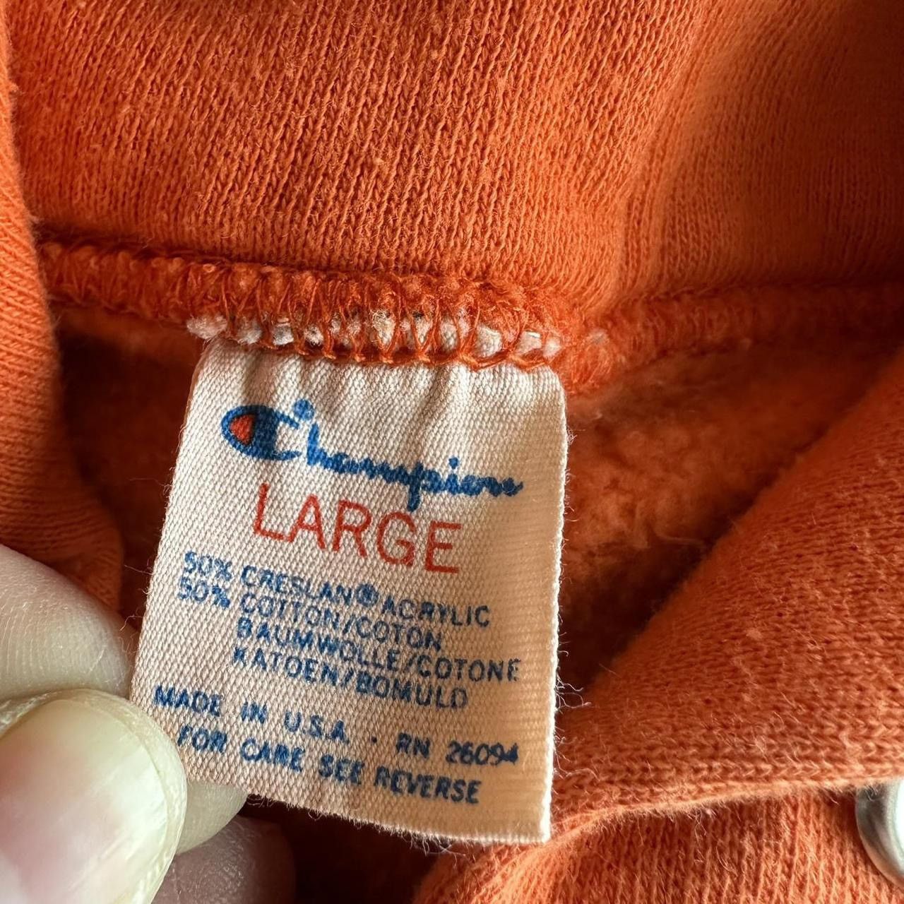 Champion Vintage Princeton University Hoodie Mens L Orange Champion Size US L / EU 52-54 / 3 - 8 Thumbnail