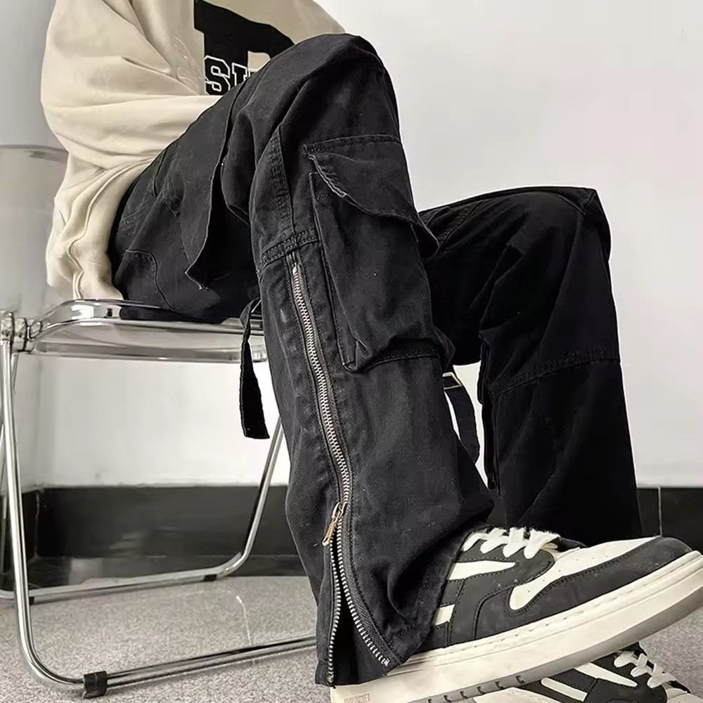 Japanese Brand Black Retro Japanese Style Multi-Pocket Casual Pants Size US 30 / EU 46 - 1 Thumbnail